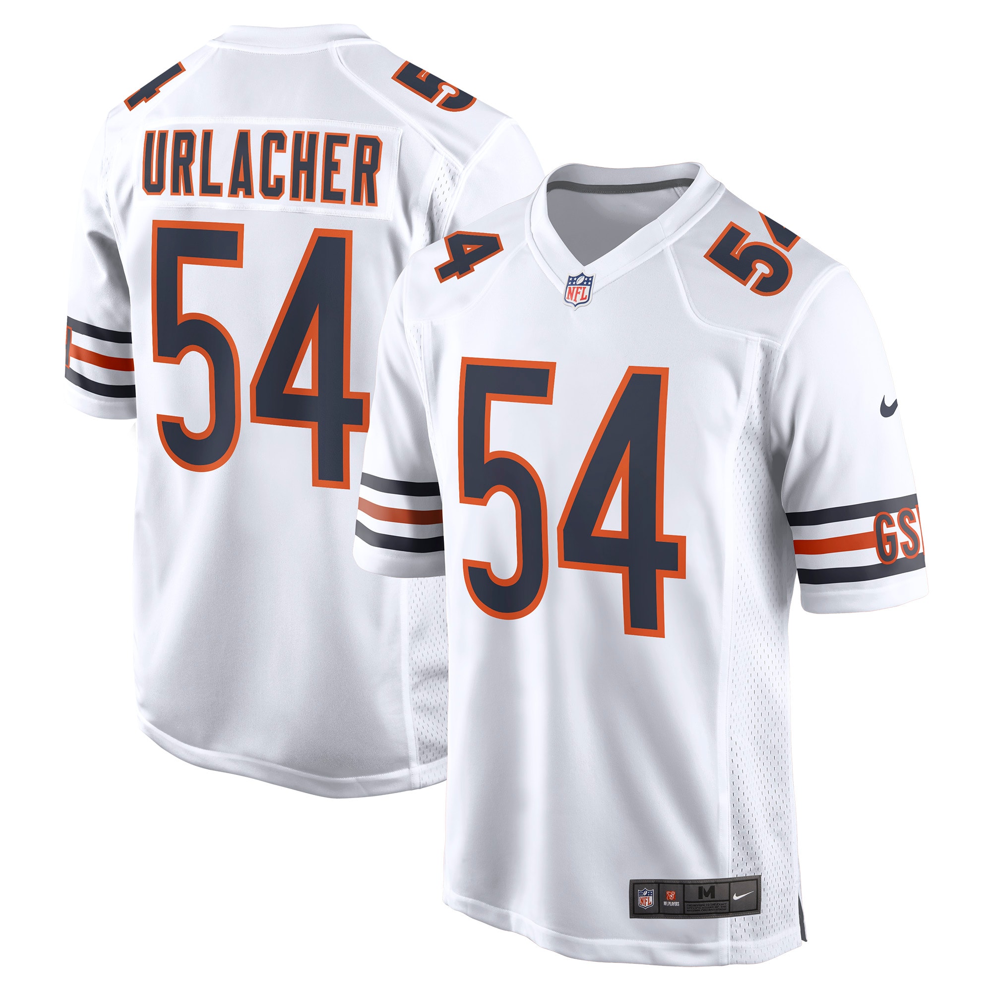 Men's Chicago Bears Brian Urlacher White Retired Player Game Jersey JS7264 Saliibo