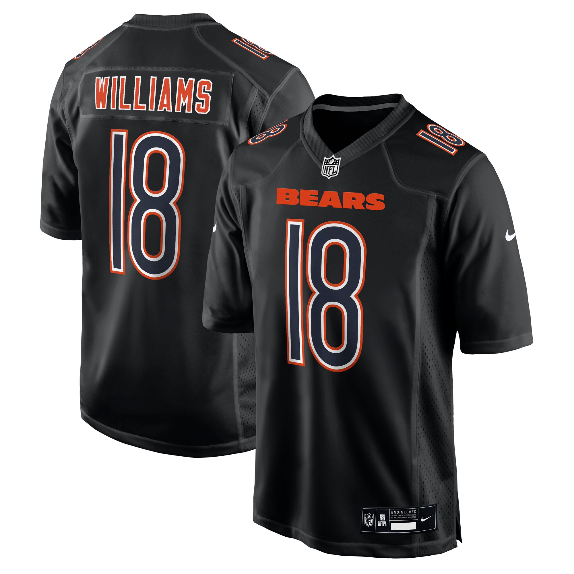 Men's Chicago Bears Caleb Williams Carbon Black Fashion Jersey JS2051 Saliibo