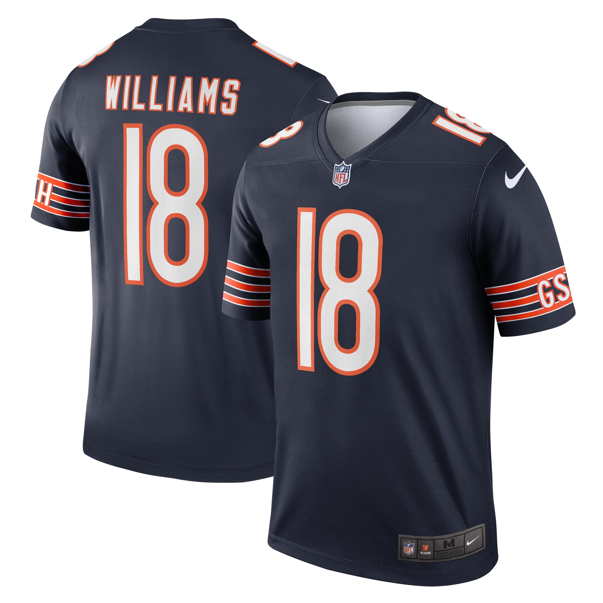 Men's Chicago Bears Caleb Williams Navy Team Legend Player Performance Top JS1427 Saliibo