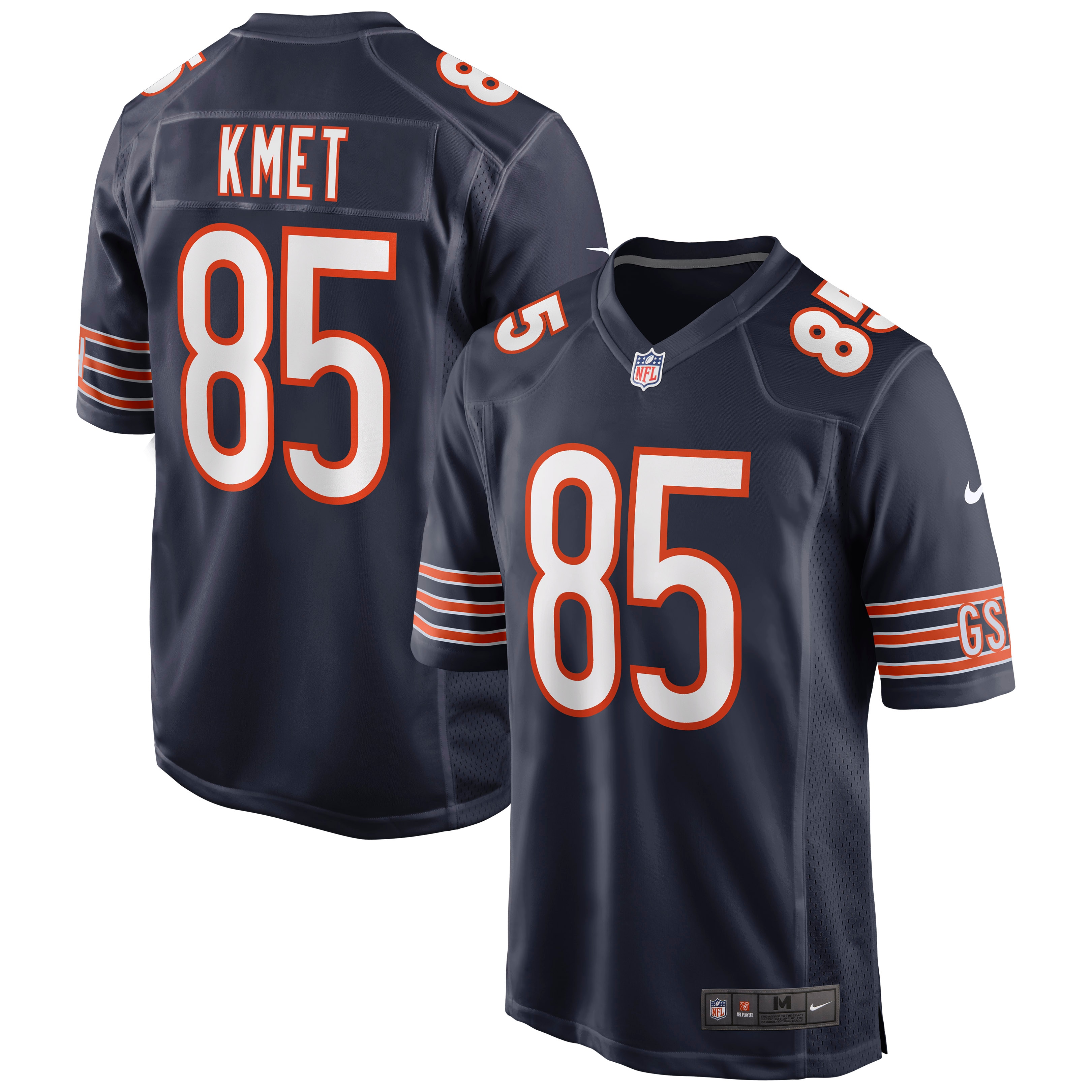 Men's Chicago Bears Cole Kmet Navy Player Game Jersey JS3588 Saliibo