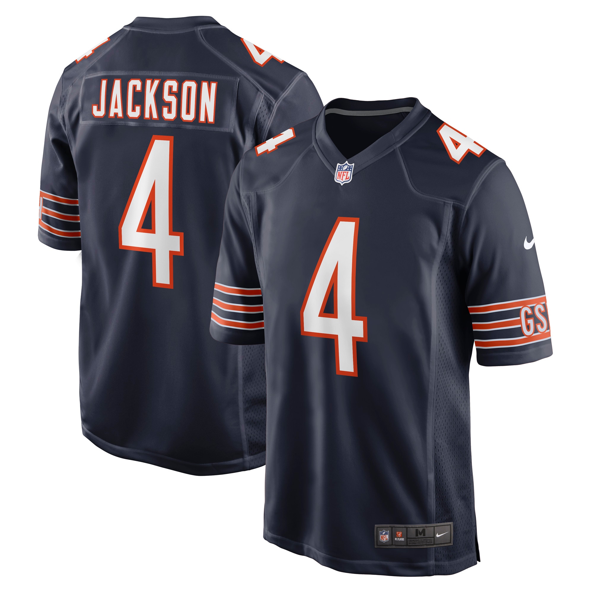 Men's Chicago Bears Eddie Jackson Navy Game Player Jersey JS3659 Saliibo