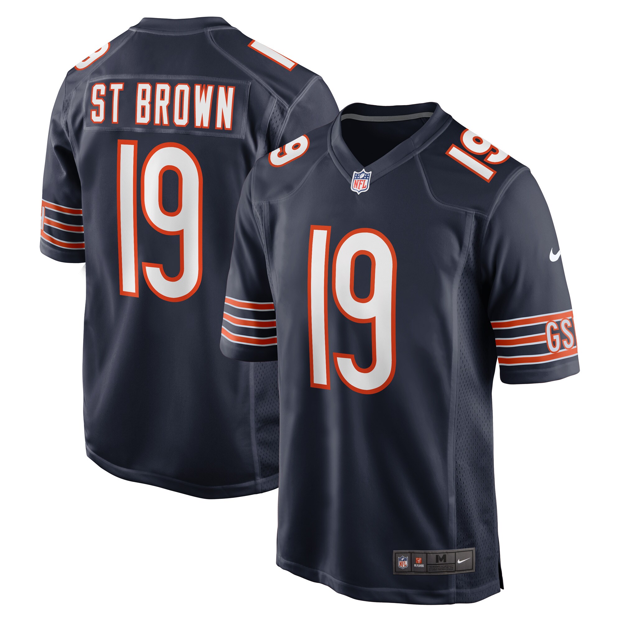 Men's Chicago Bears Equanimeous St. Brown Navy Game Player Jersey JS6599 Saliibo
