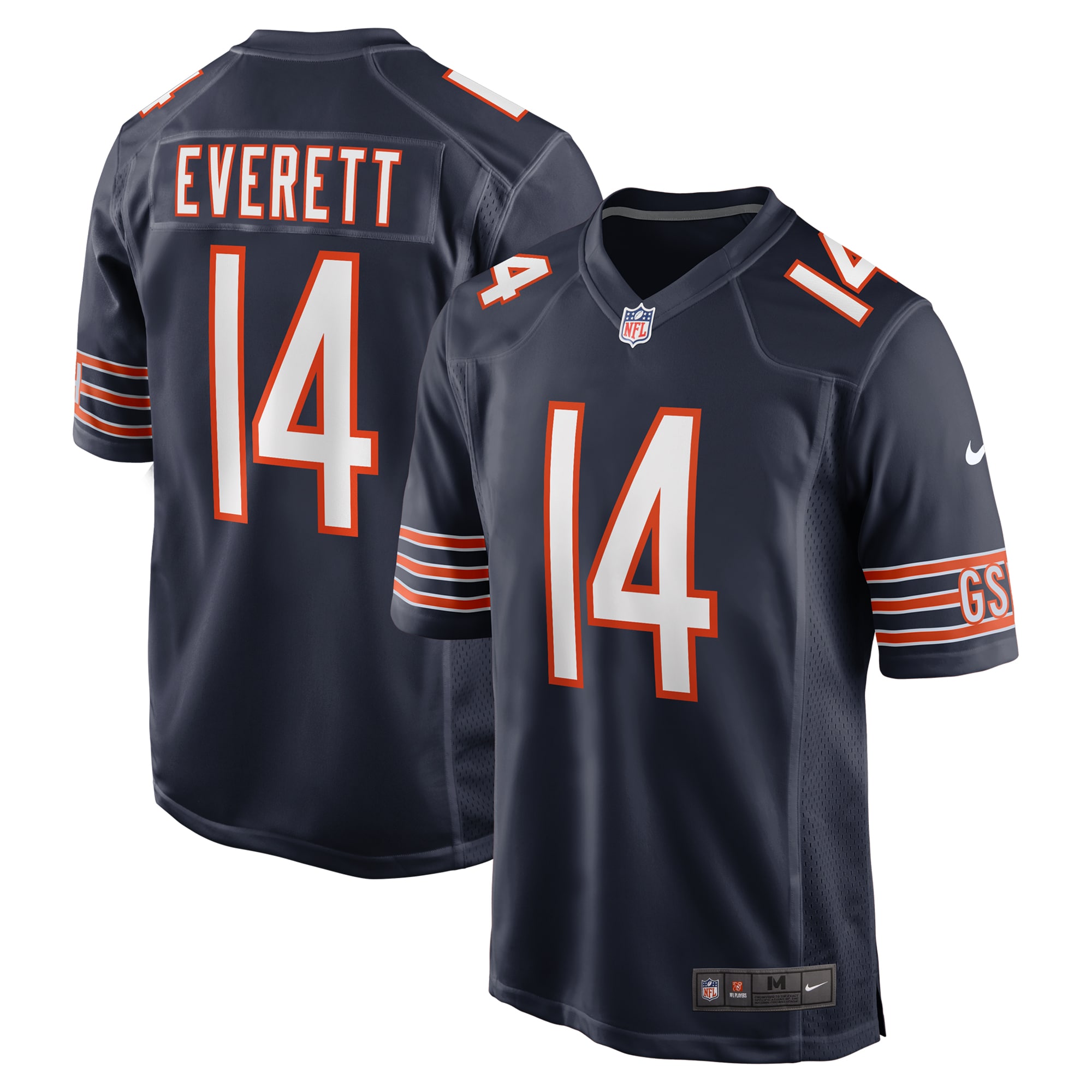 Men's Chicago Bears Gerald Everett Navy Game Jersey JS2477 Saliibo