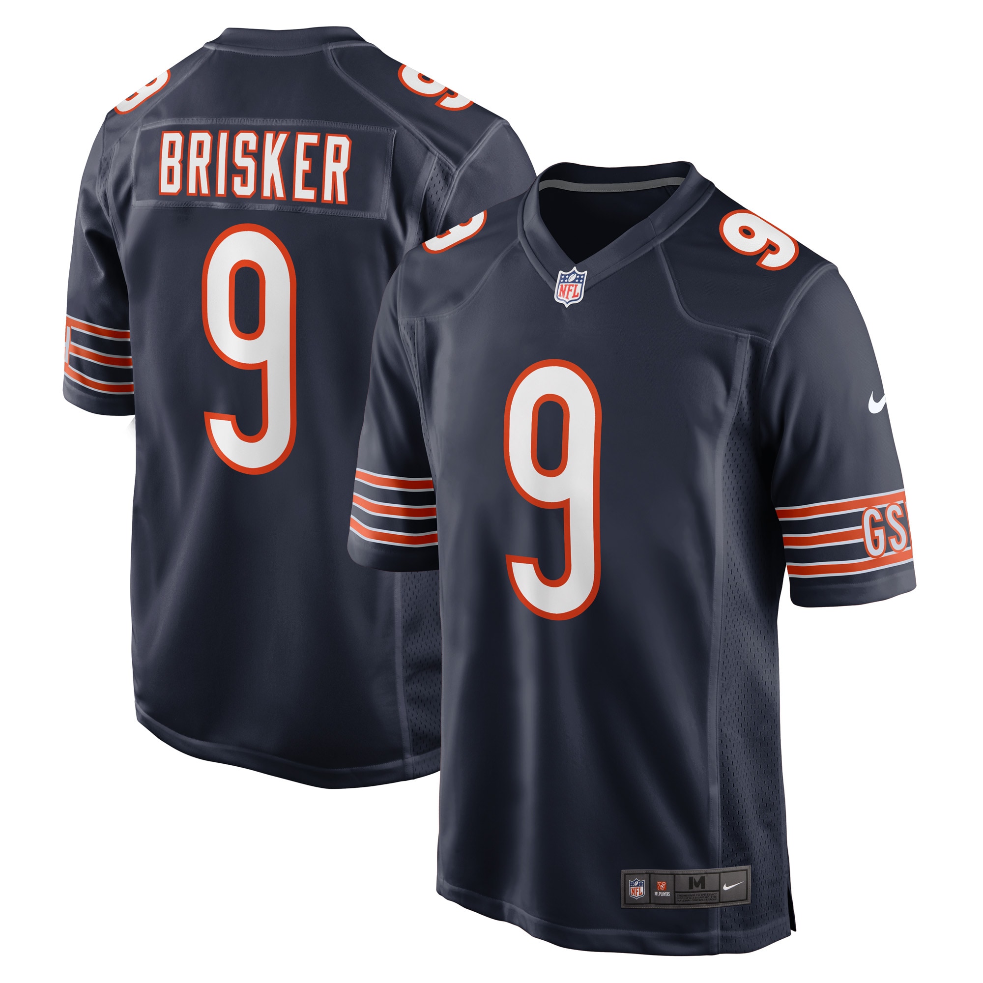Men's Chicago Bears Jaquan Brisker Navy Game Player Jersey JS2147 Saliibo