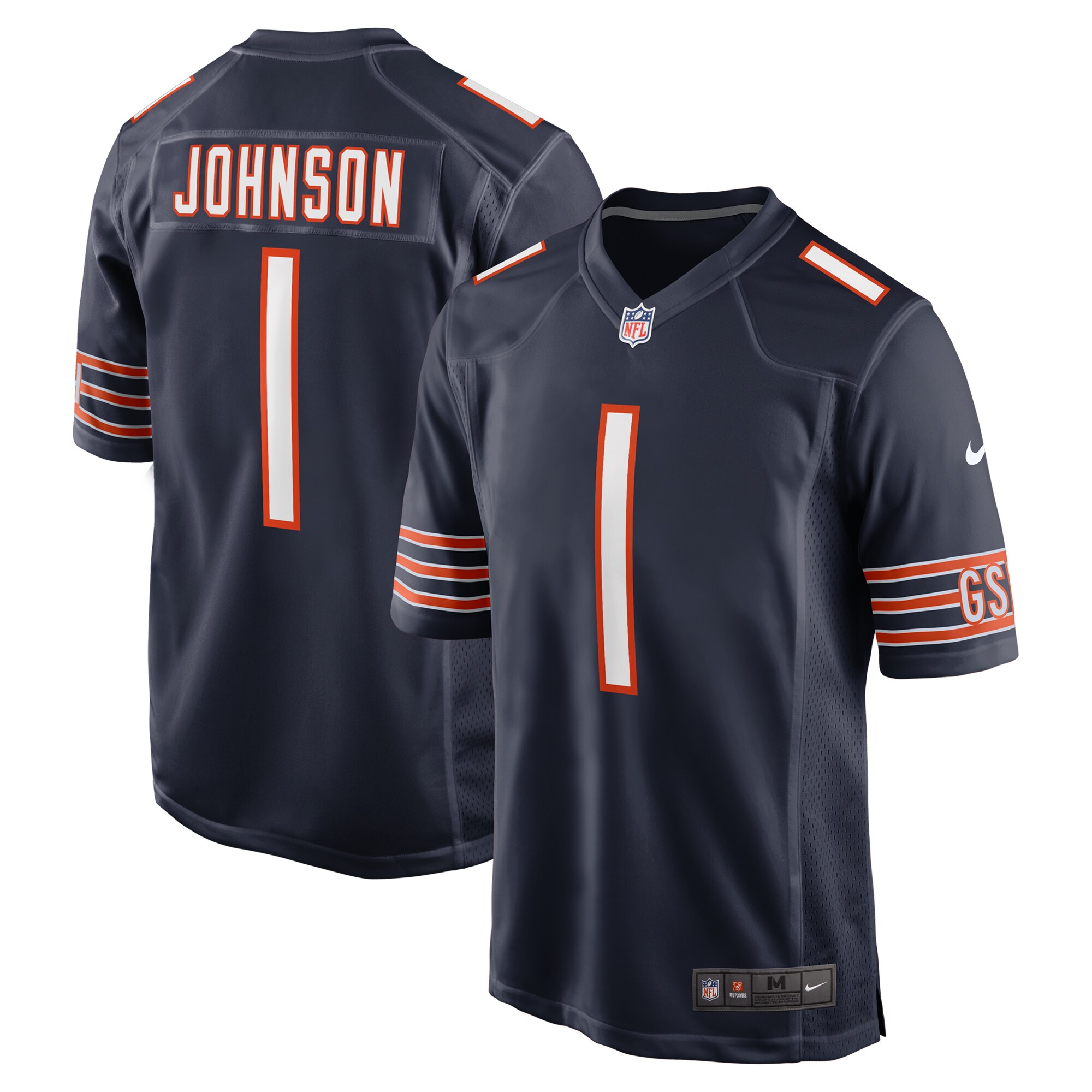 Men's Chicago Bears Jaylon Johnson Navy Game Jersey JS6864 Saliibo