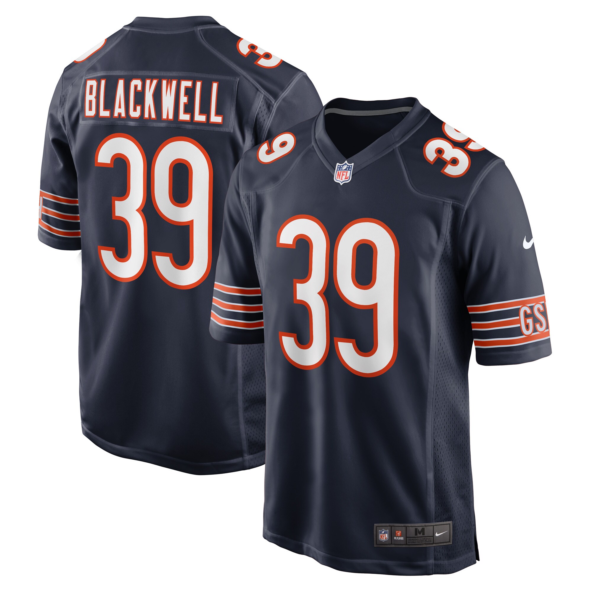 Men's Chicago Bears Josh Blackwell Navy Game Player Jersey JS9865 Saliibo