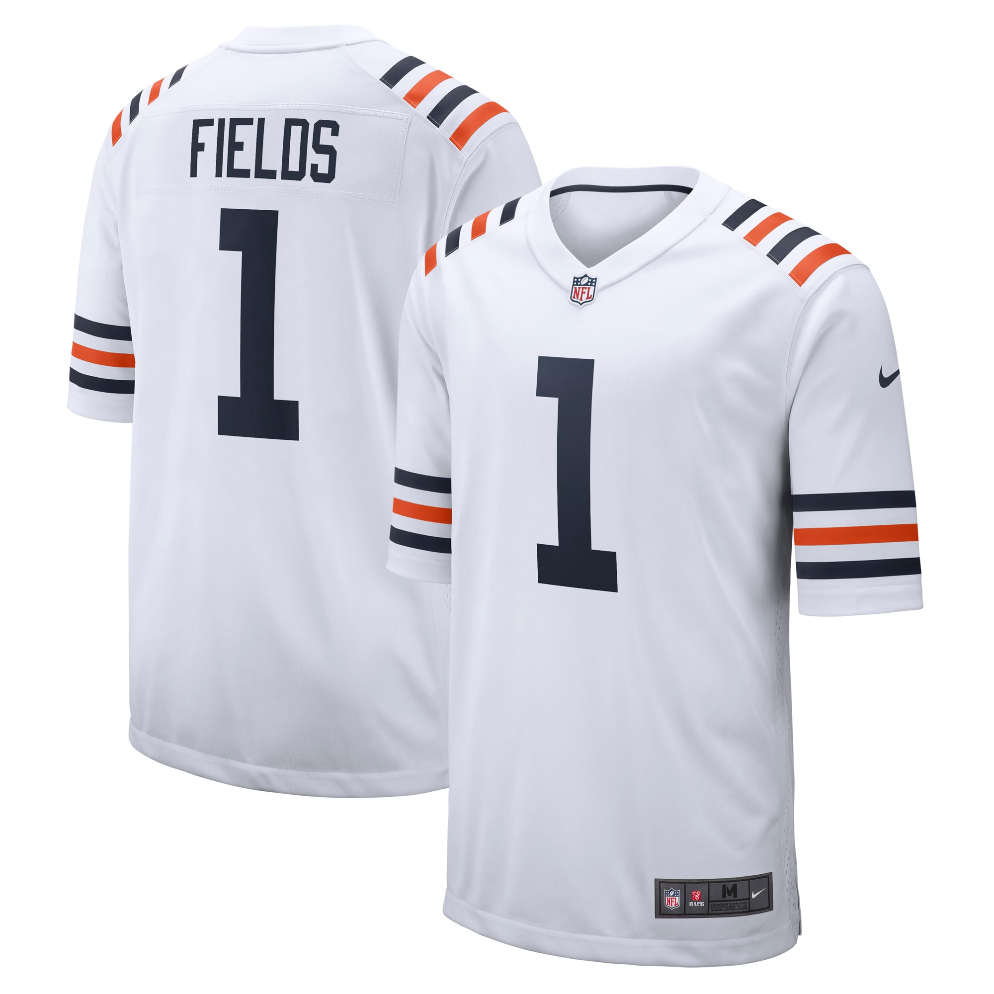 Men's Chicago Bears Justin Fields White Alternate Classic Game Jersey JS9490 Saliibo