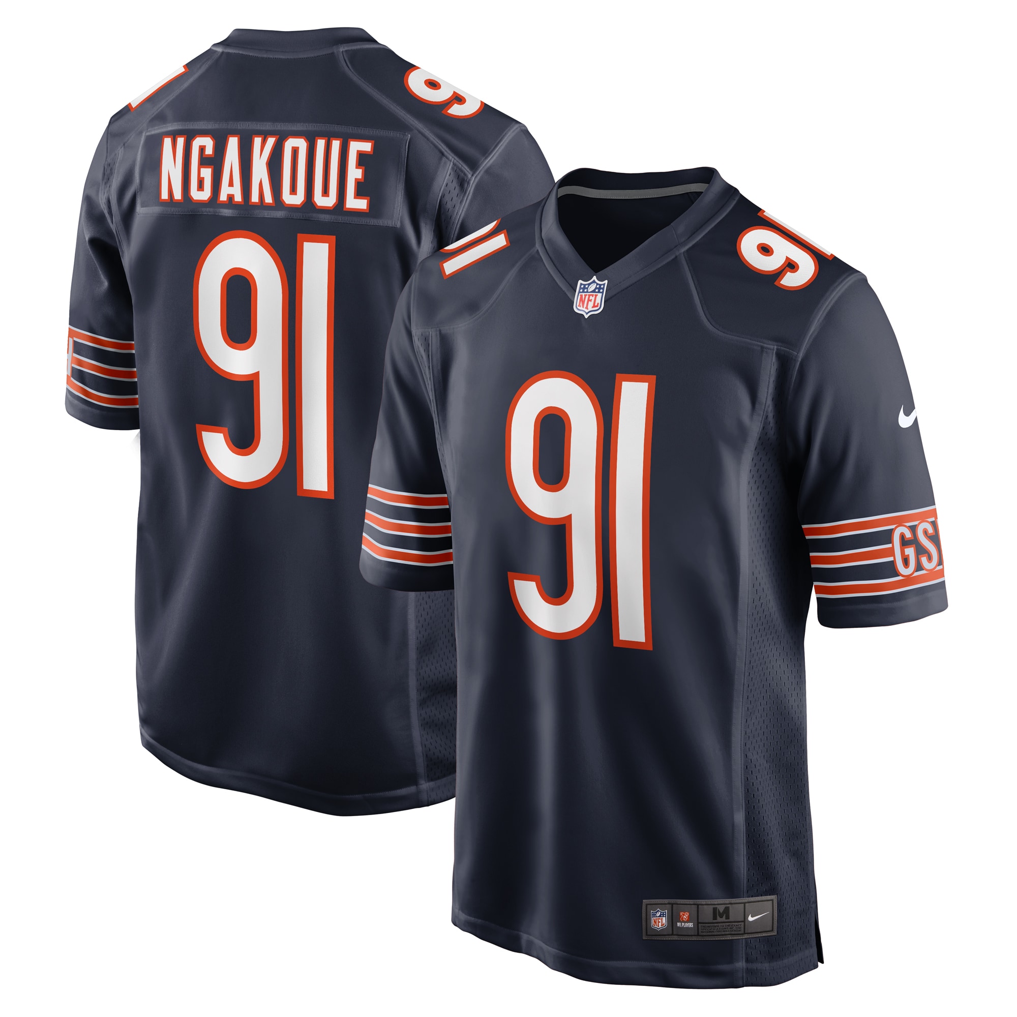 Men's Chicago Bears Yannick Ngakoue Navy Team Game Jersey JS7733 Saliibo