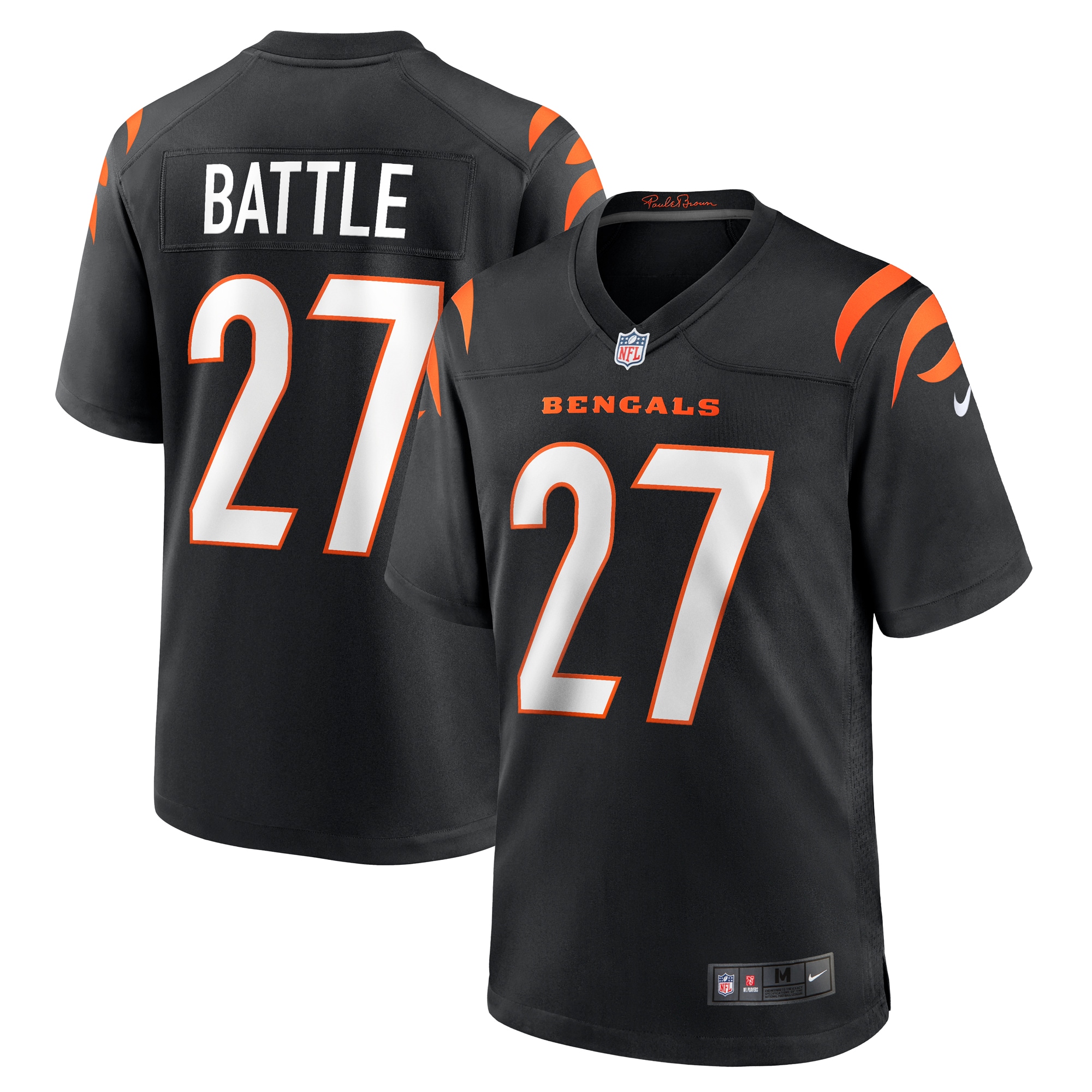 Men's Cincinnati Bengals Battle Black Team Game Jersey JS4443 Saliibo