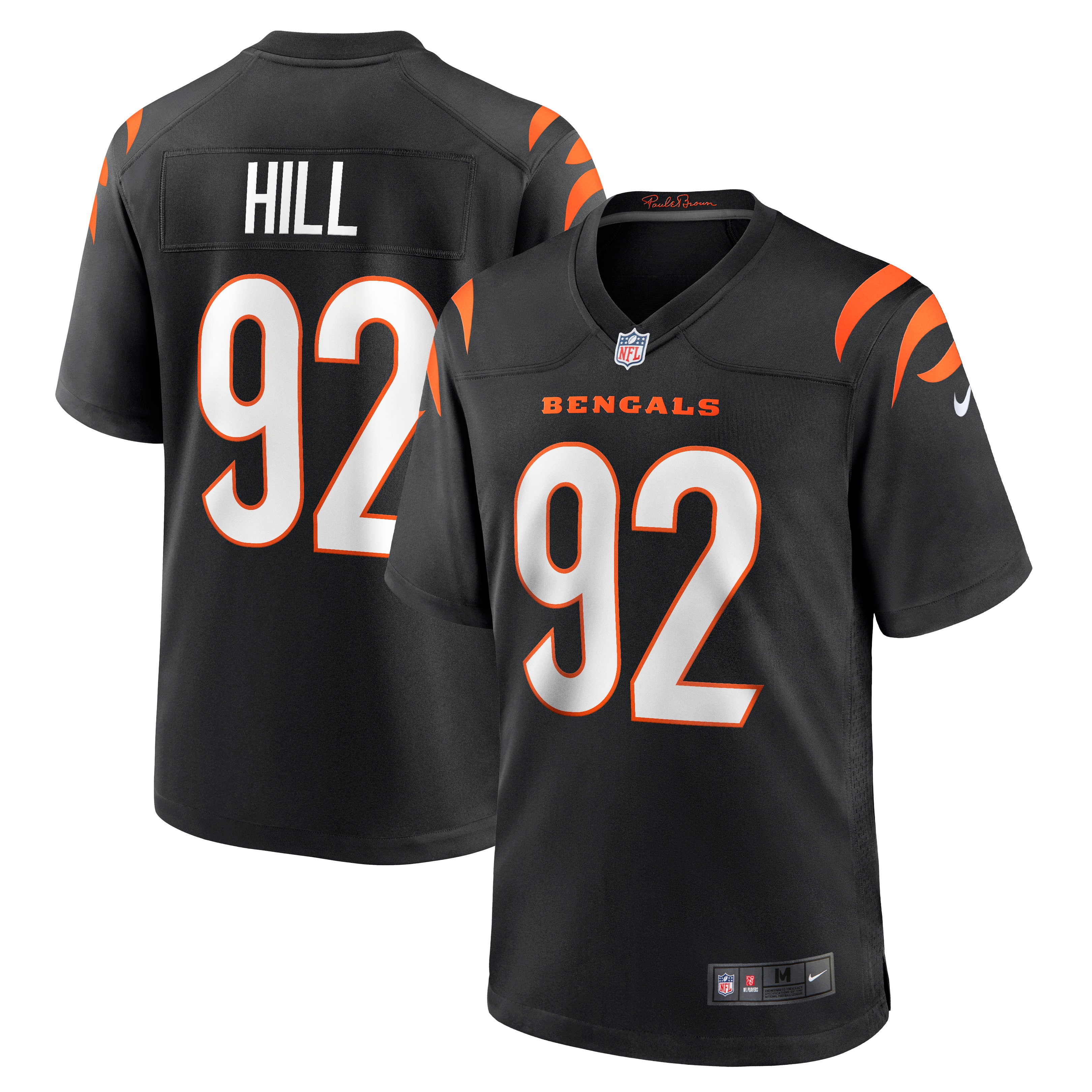 Men's Cincinnati Bengals B.J. Hill Black Game Jersey JS5438 Saliibo