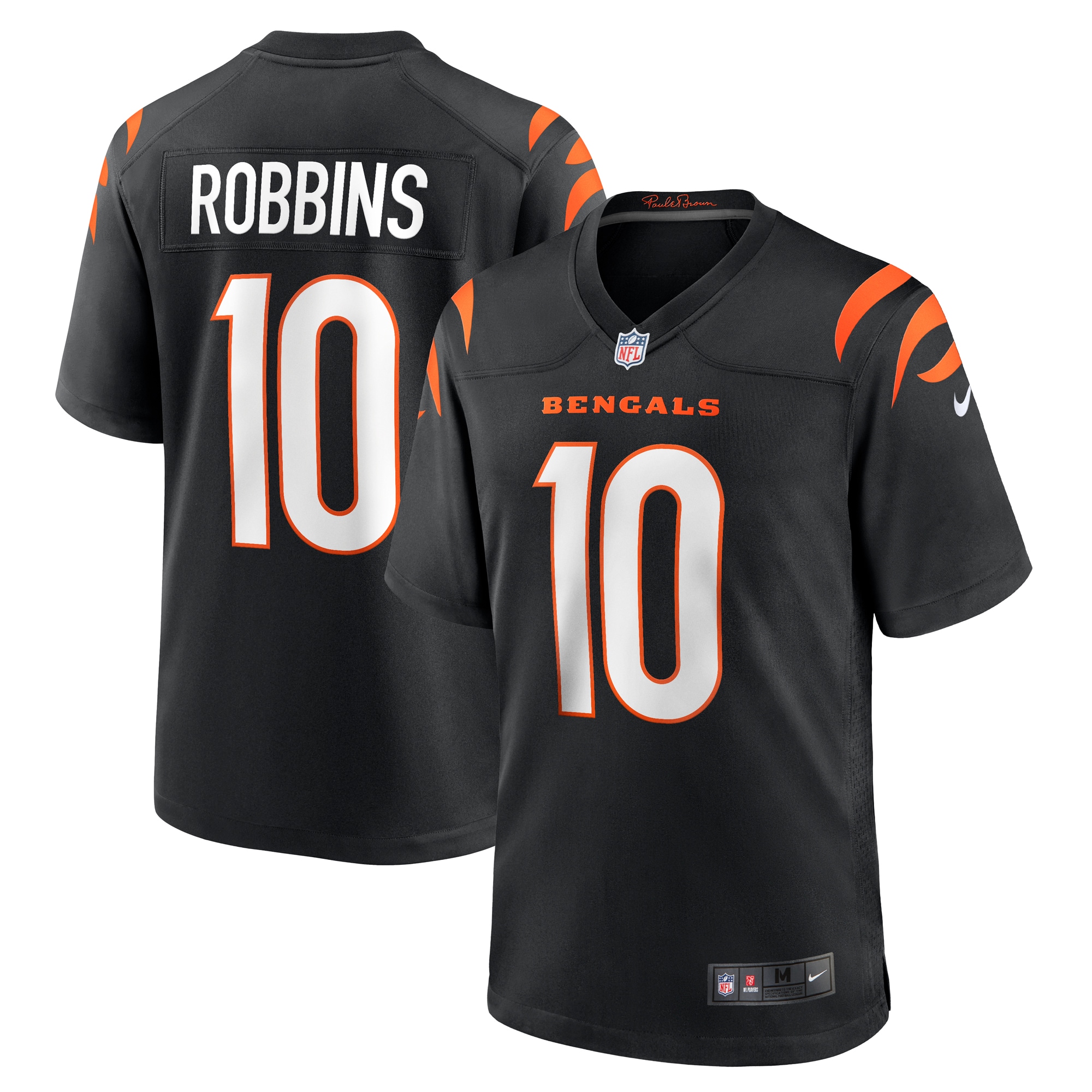 Men's Cincinnati Bengals Brad Robbins Black Team Game Jersey JS1451 Saliibo
