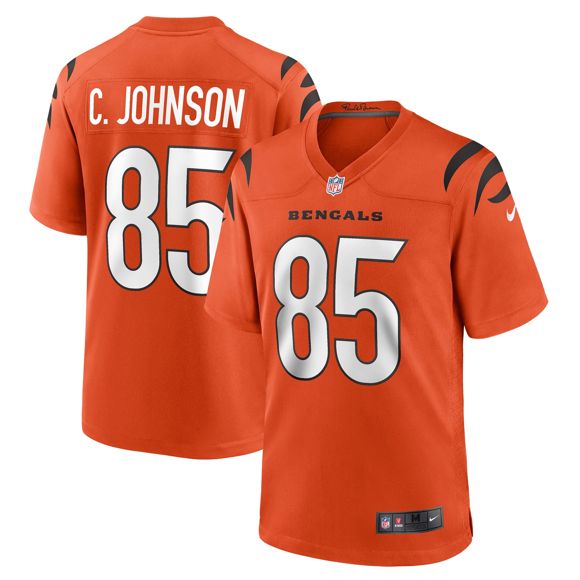 Men's Cincinnati Bengals Chad Johnson Orange Retired Player Alternate Game Jersey JS4636 Saliibo