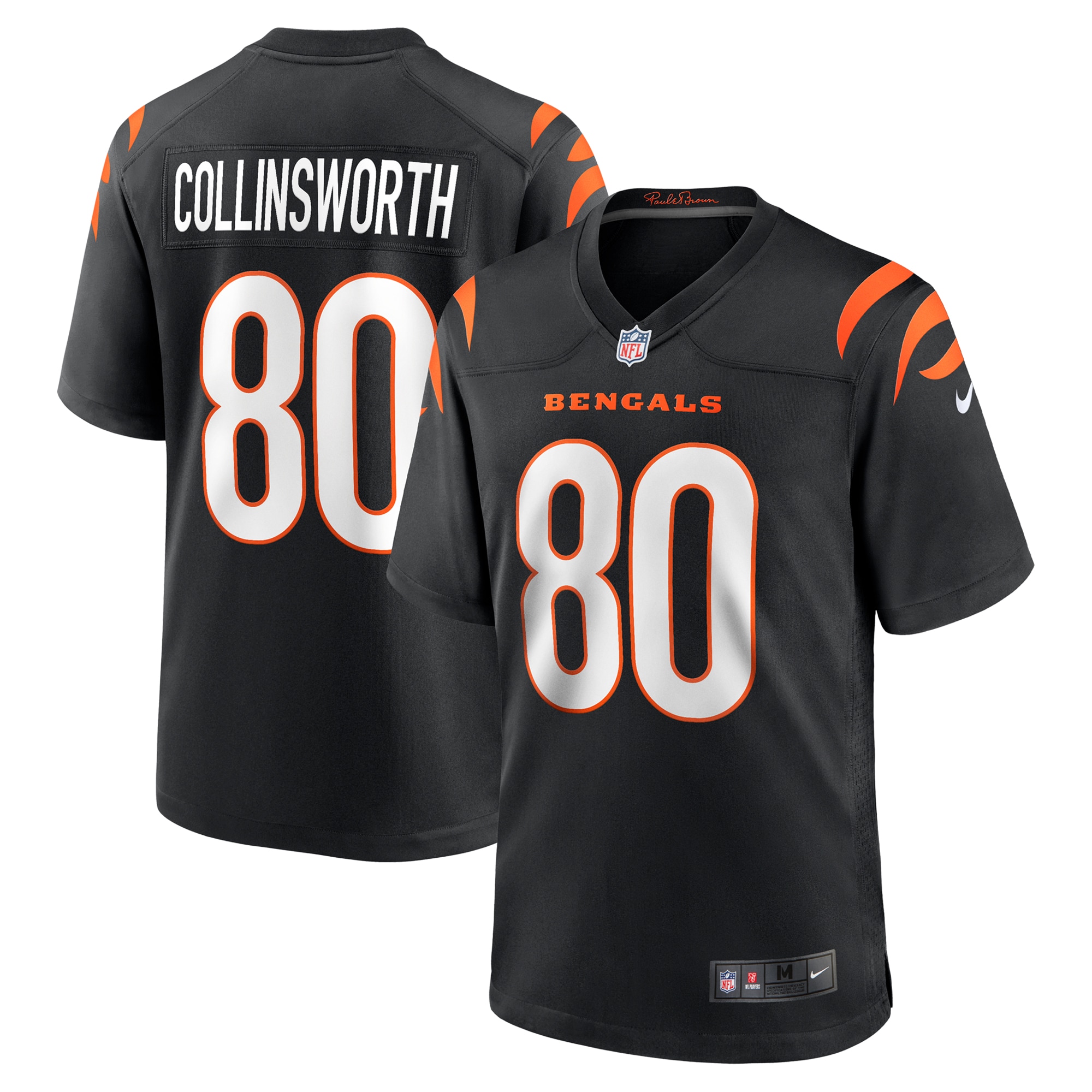 Men's Cincinnati Bengals Cris Collinsworth Black Team Retired Player Game Jersey JS6851 Saliibo