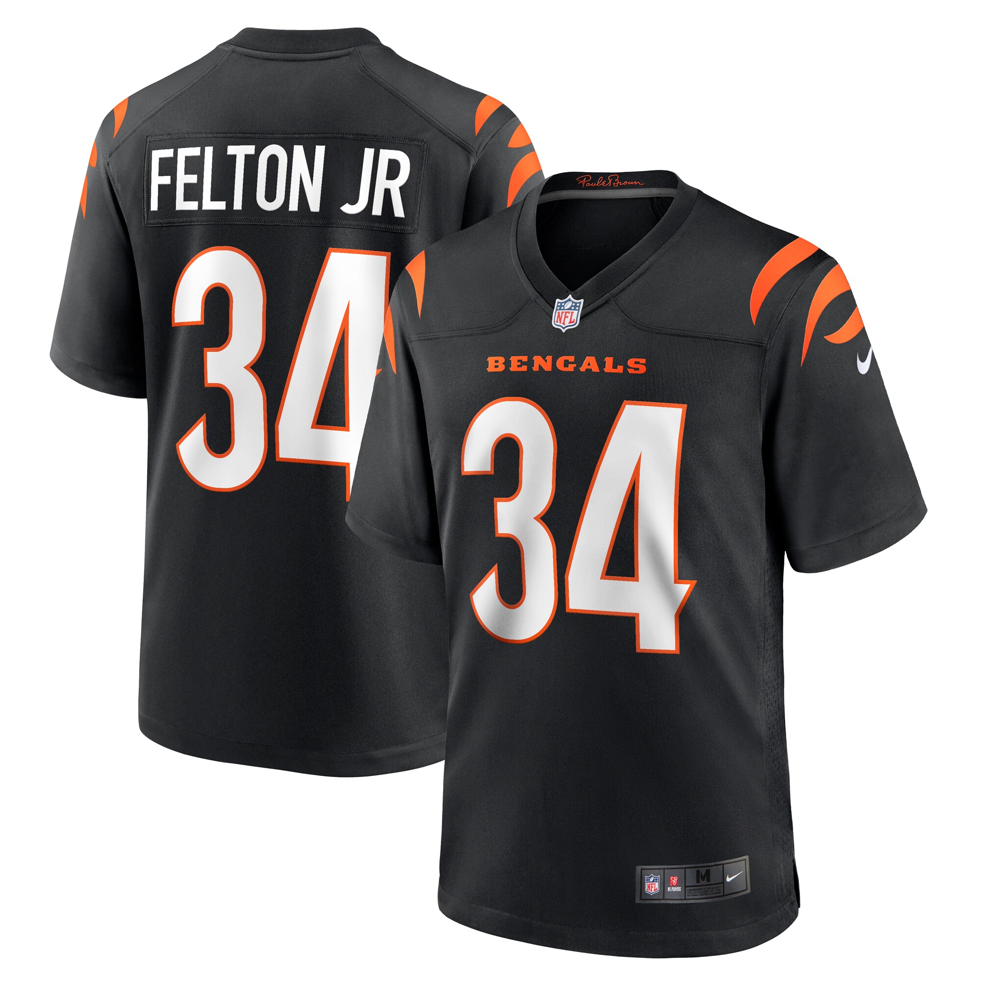 Men's Cincinnati Bengals Demetric Felton Jr. Black Team Game Jersey JS2773 Saliibo