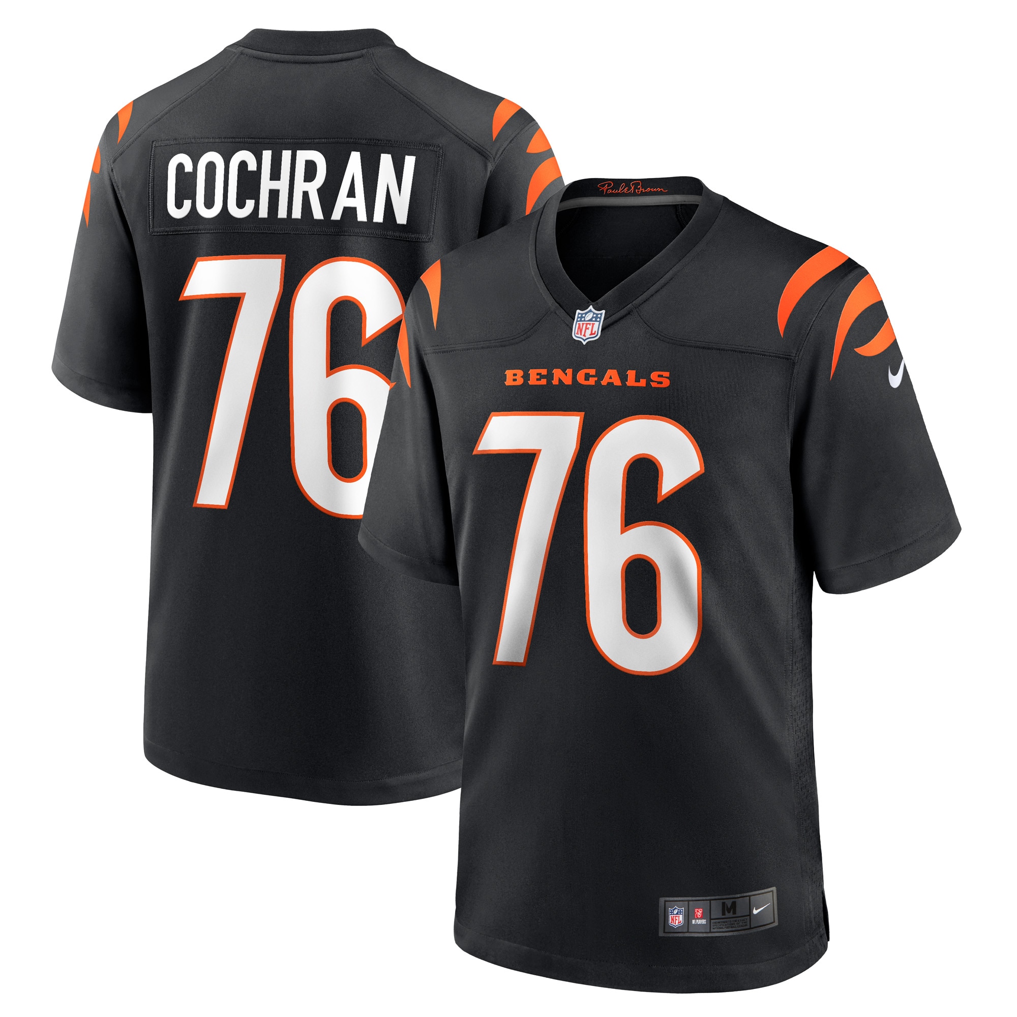 Men's Cincinnati Bengals Devin Cochran Black Game Player Jersey JS3300 Saliibo