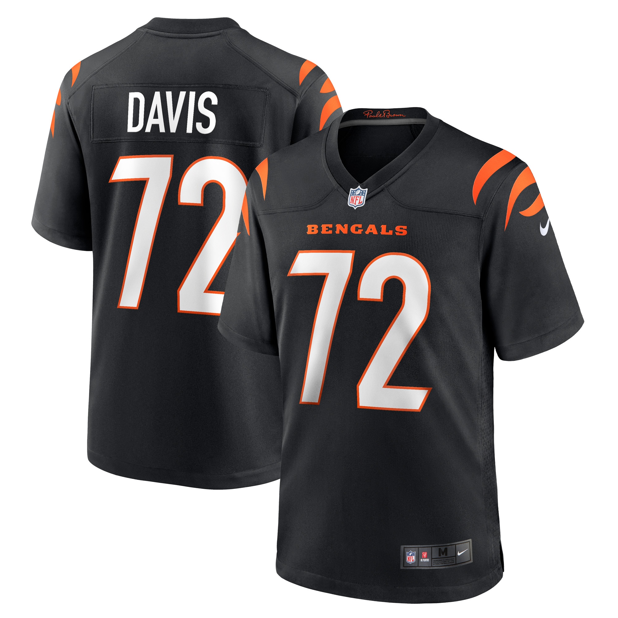 Men's Cincinnati Bengals Domenique Davis Black Game Player Jersey JS4576 Saliibo