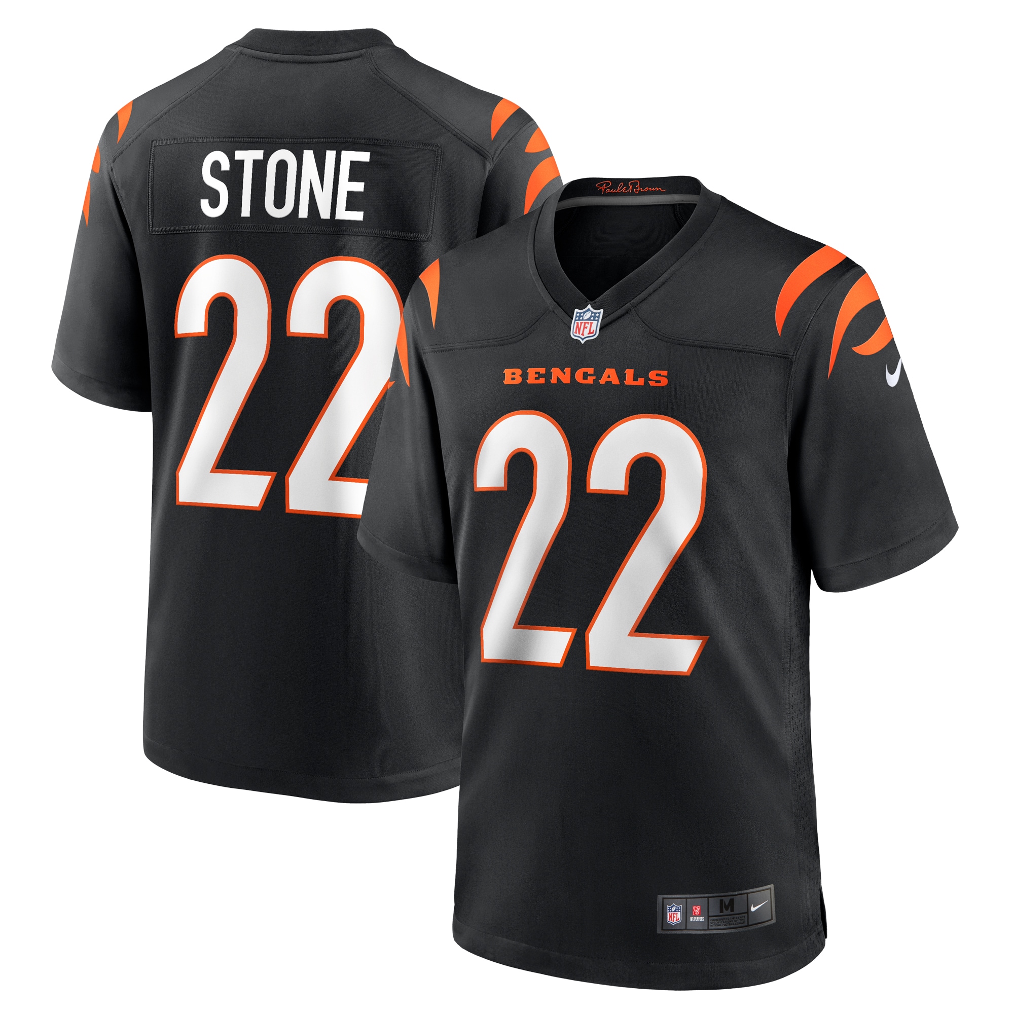 Men's Cincinnati Bengals Geno Stone Black Game Jersey JS4295 Saliibo