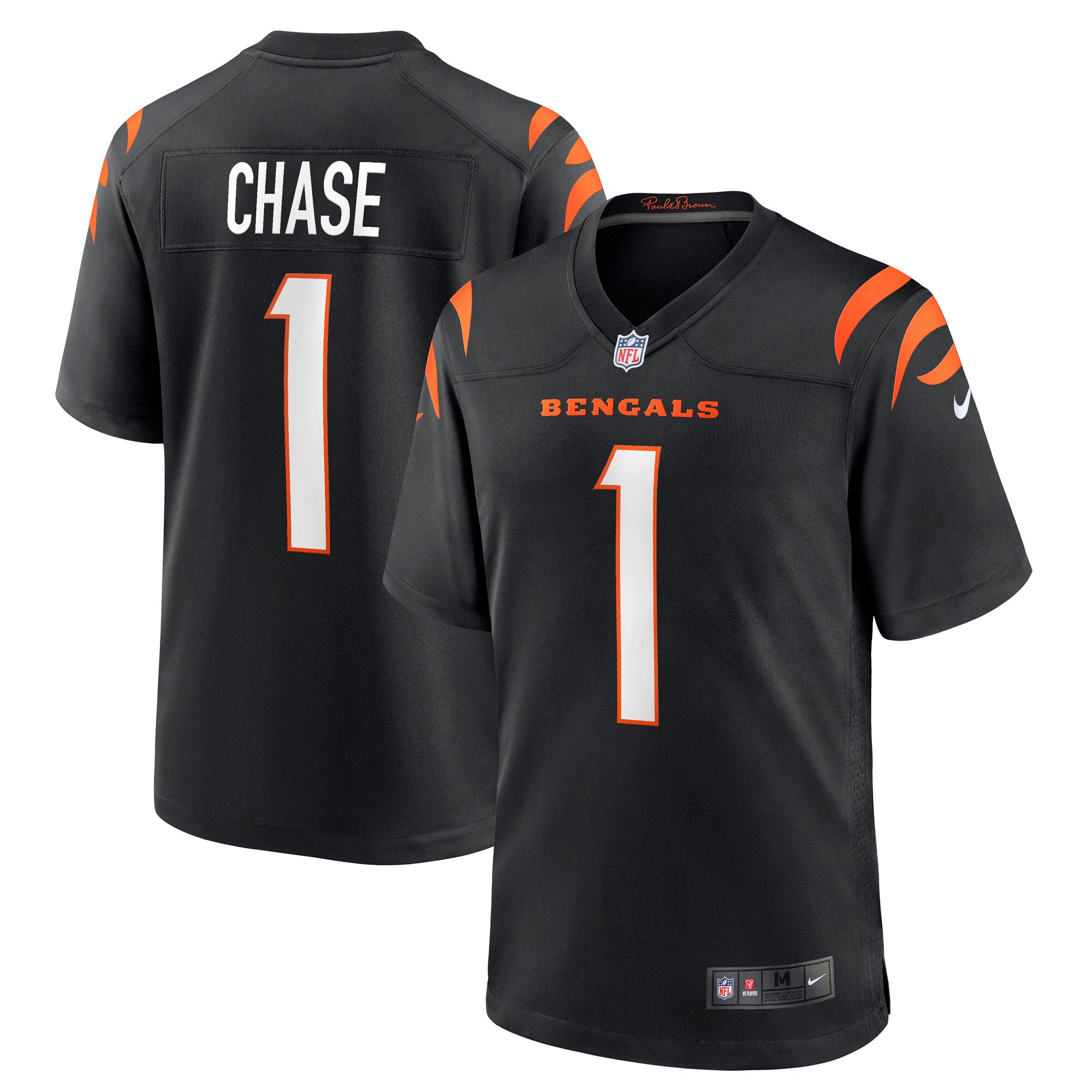 Men's Cincinnati Bengals Ja'Marr Chase Black Game Jersey JS6688 Saliibo