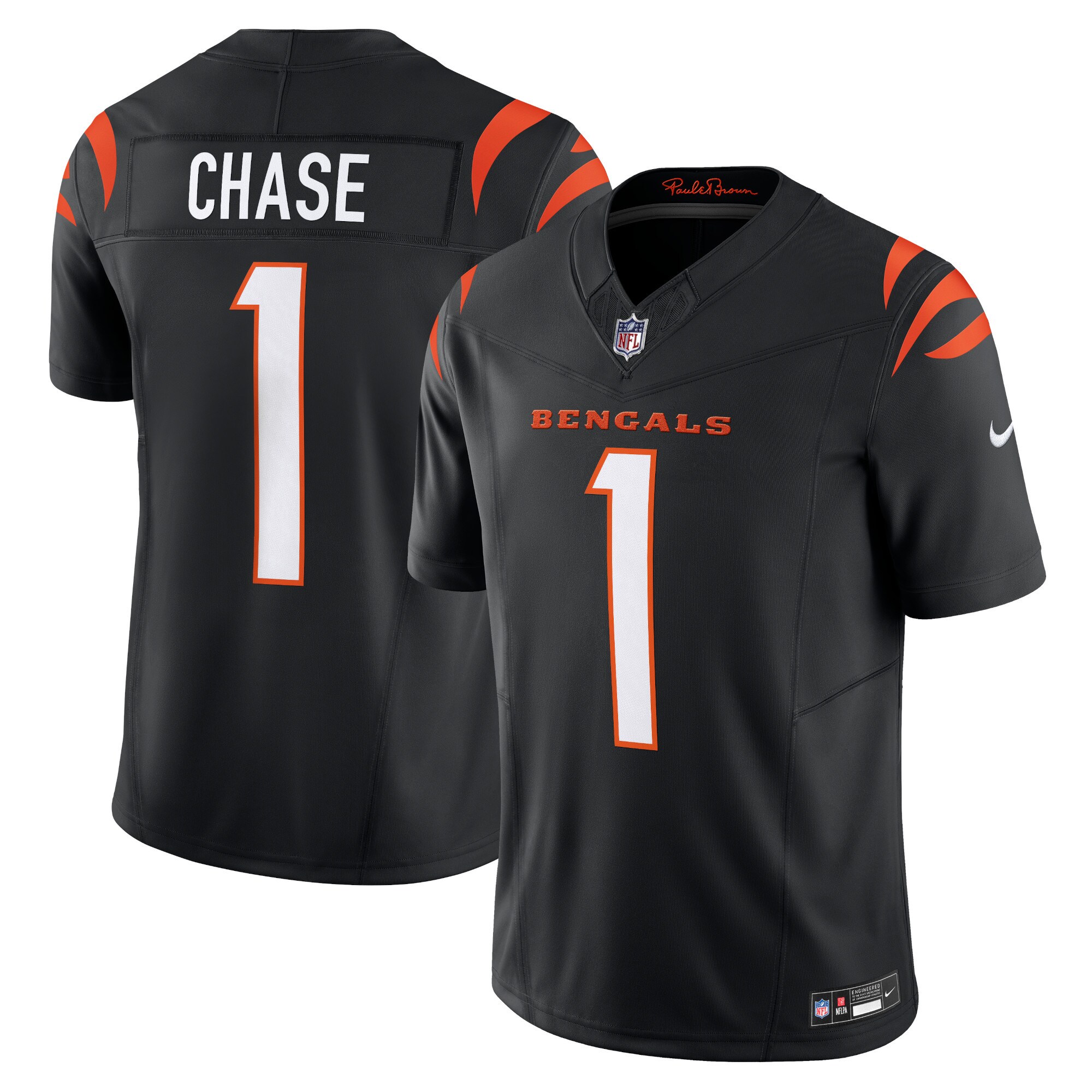 Men's Cincinnati Bengals Ja'Marr Chase Black Vapor F.U.S.E. Limited Jersey JS7818 Saliibo