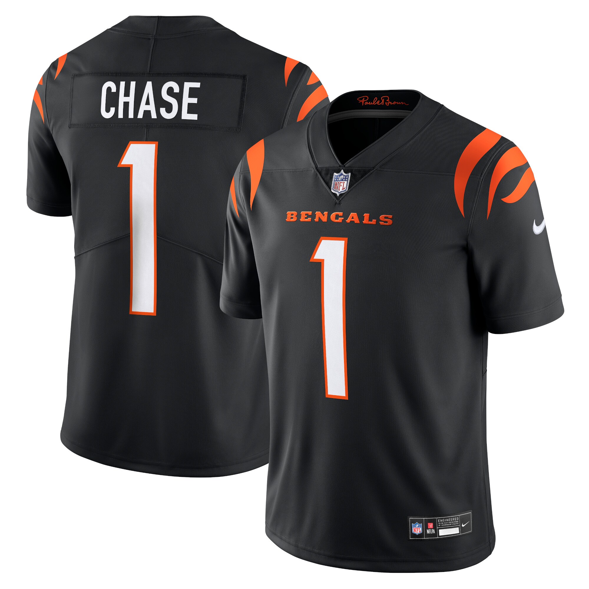 Men's Cincinnati Bengals Ja'Marr Chase Black Vapor Untouchable Limited Jersey JS5505 Saliibo