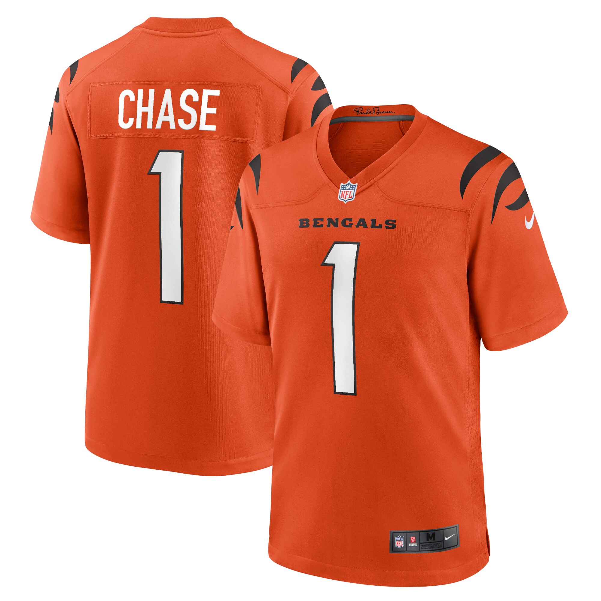 Men's Cincinnati Bengals Ja'Marr Chase Orange Alternate Game Jersey JS6241 Saliibo