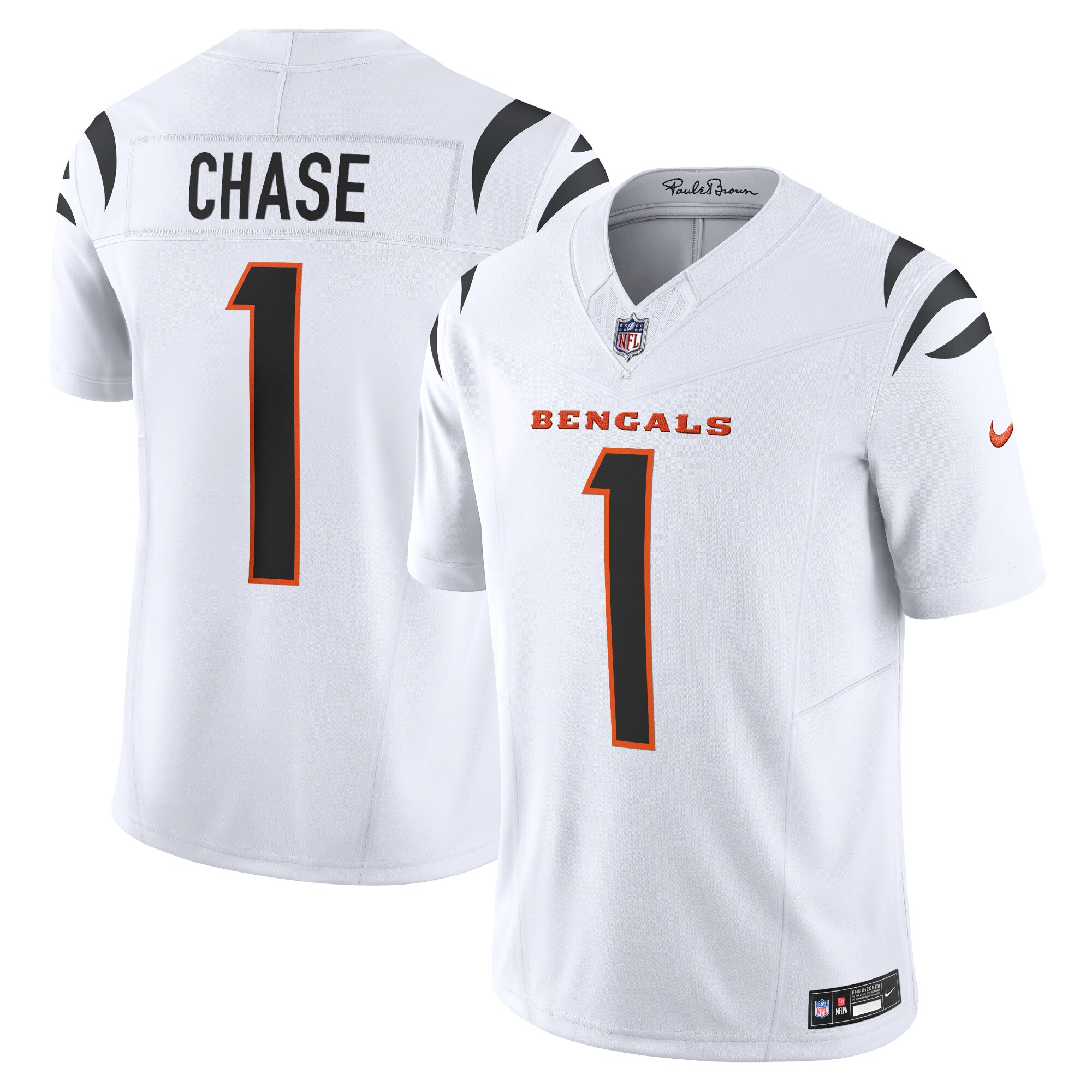 Men's Cincinnati Bengals Ja'Marr Chase White Vapor F.U.S.E. Limited Jersey JS4682 Saliibo
