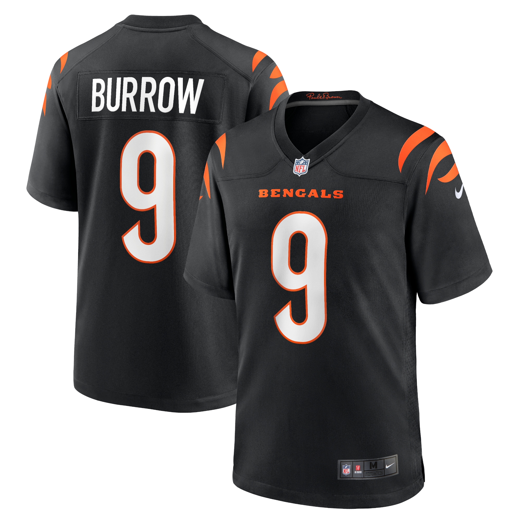 Men's Cincinnati Bengals Joe Burrow Black Player Game Jersey JS9156 Saliibo