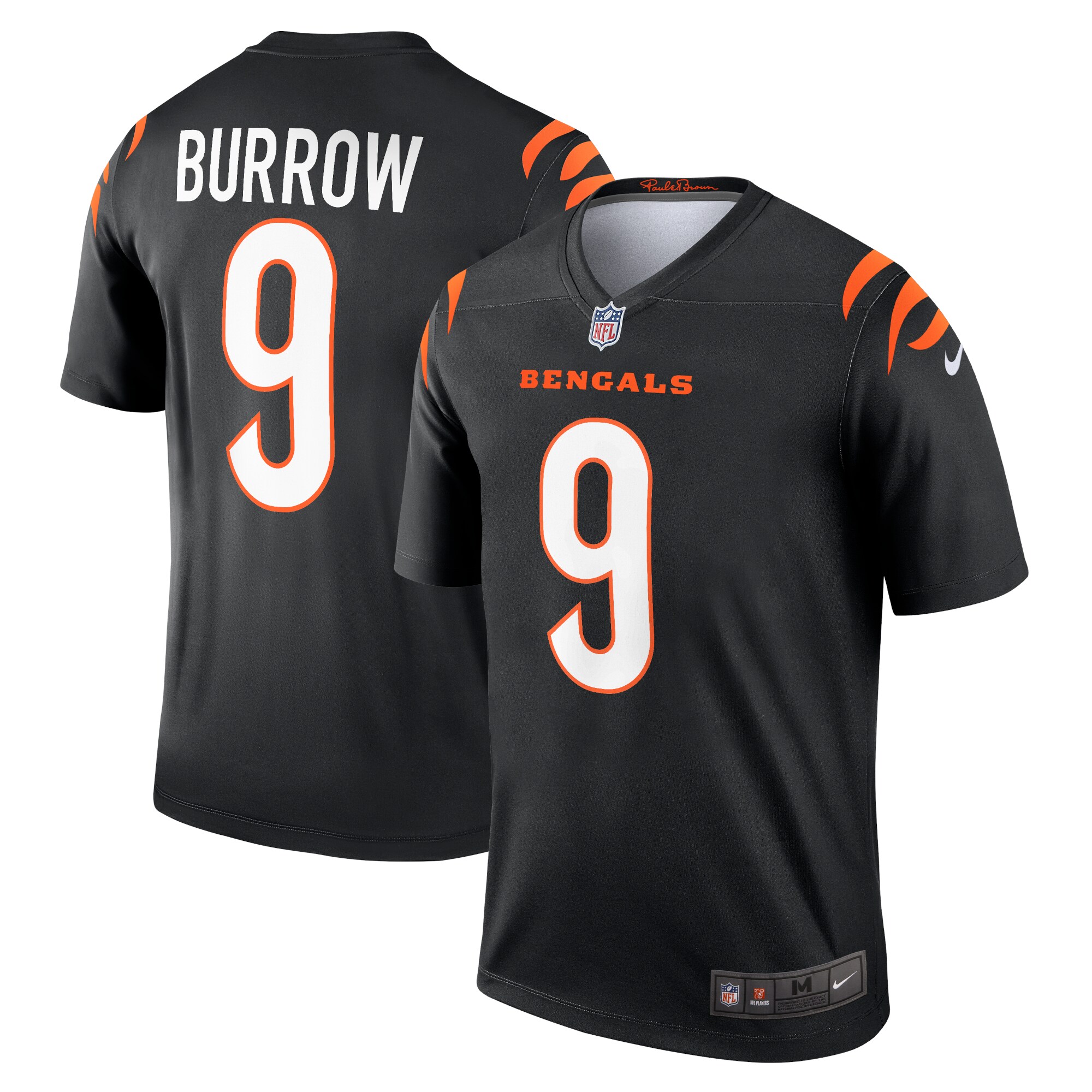 Men's Cincinnati Bengals Joe Burrow Black Team Legend Player Performance Top JS4939 Saliibo