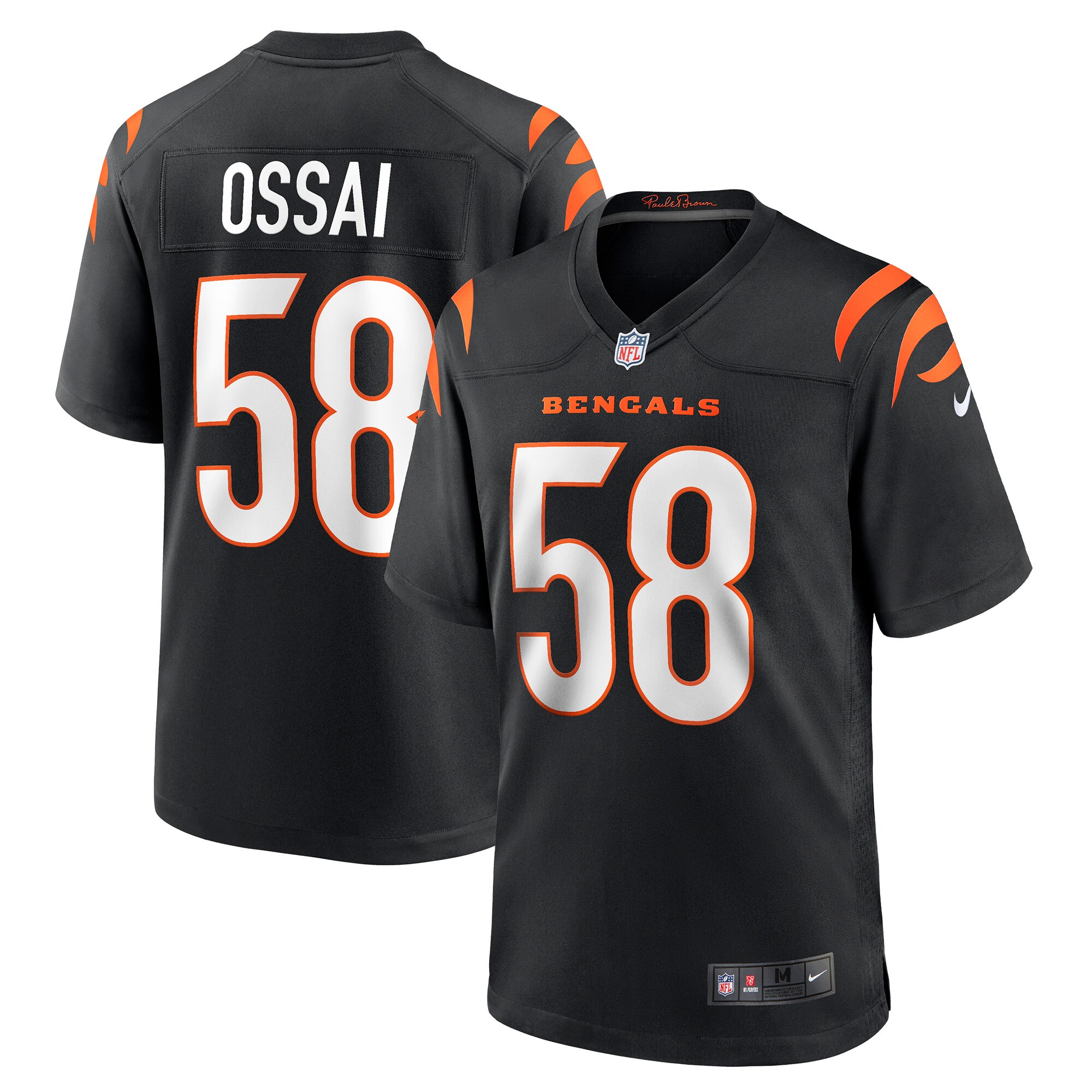 Men's Cincinnati Bengals Joseph Ossai Black Game Jersey JS7862 Saliibo