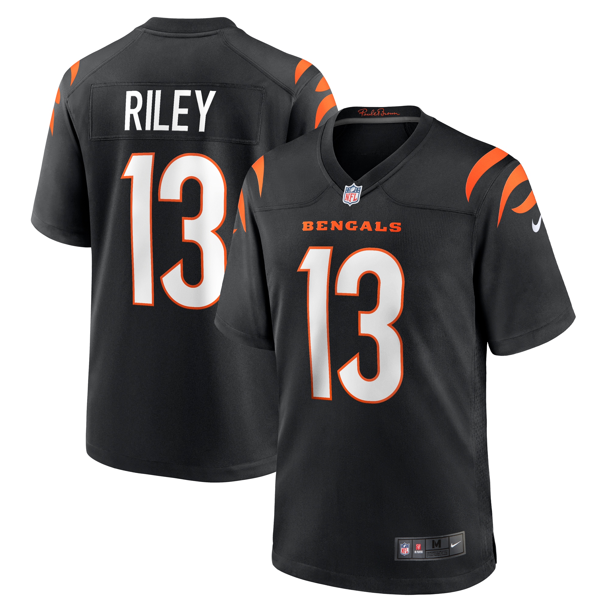Men's Cincinnati Bengals Ken Riley Black Retired Player Game Jersey JS8132 Saliibo