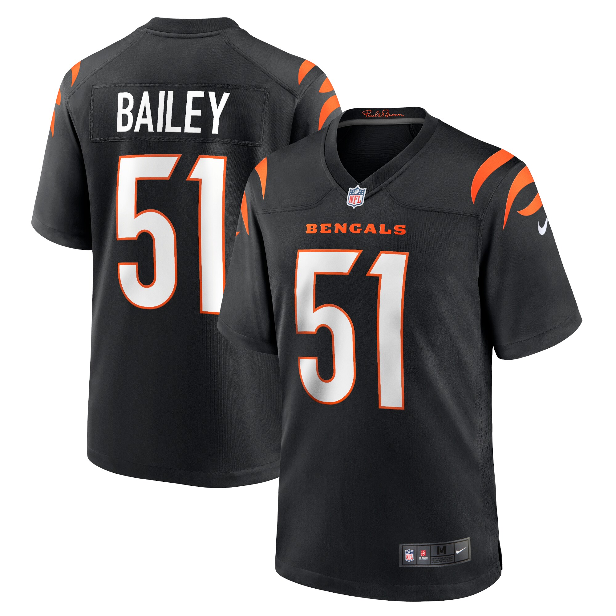 Men's Cincinnati Bengals Markus Bailey Black Game Jersey JS7347 Saliibo