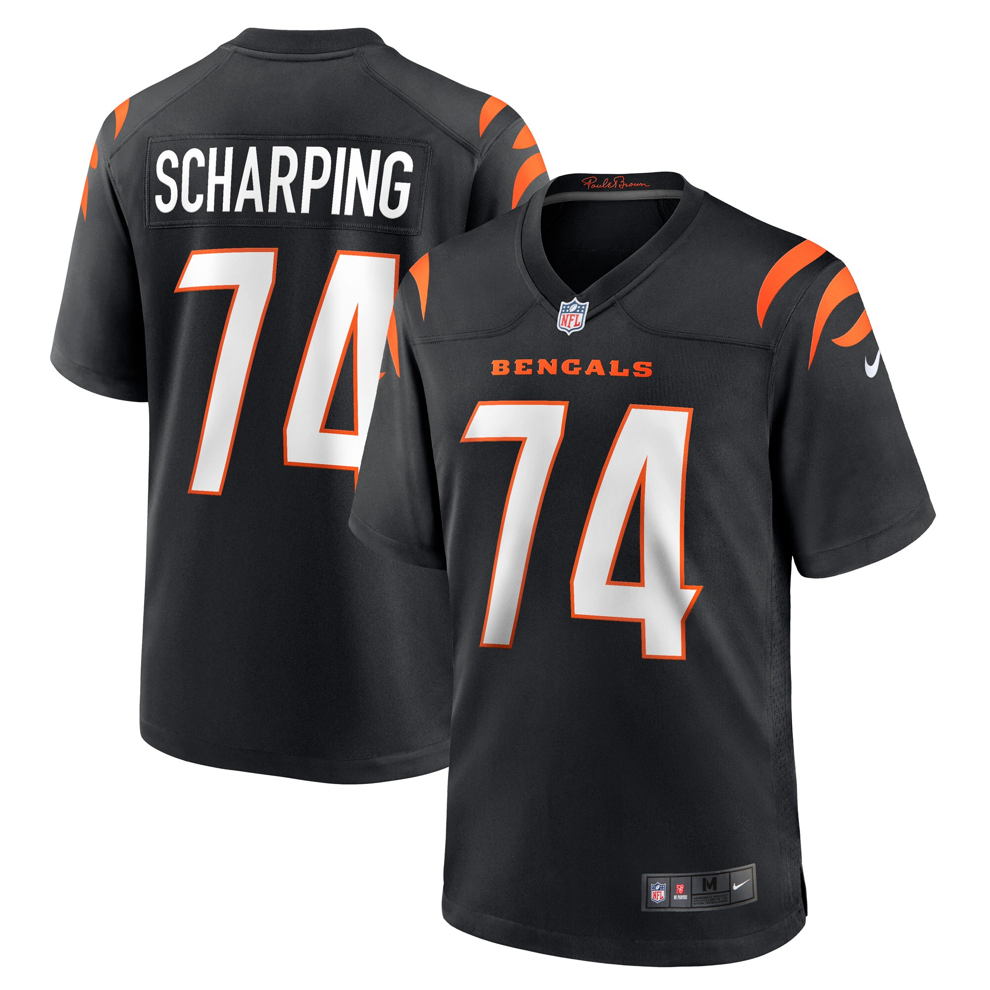 Men's Cincinnati Bengals Max Scharping Black Game Player Jersey JS5125 Saliibo