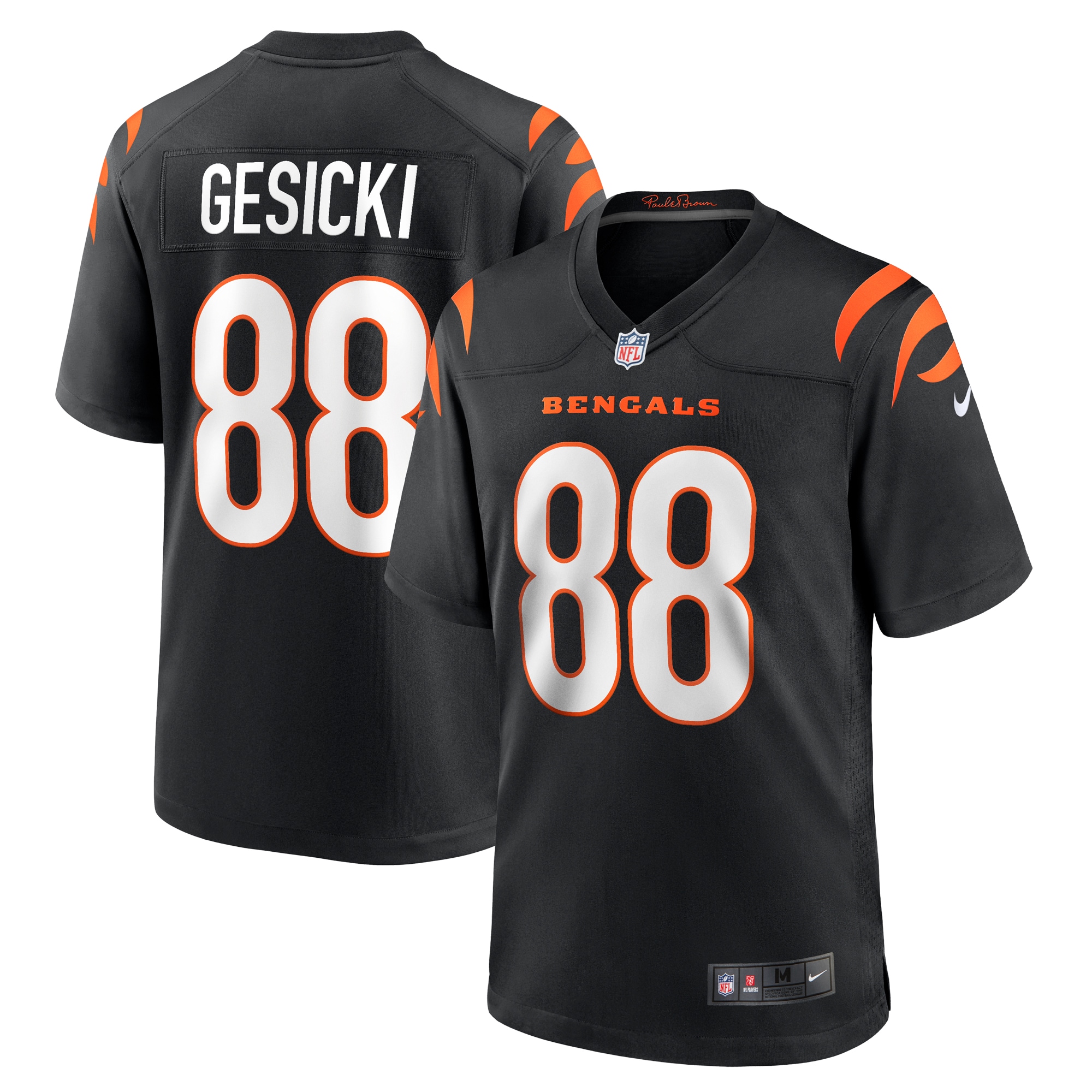 Men's Cincinnati Bengals Mike Gesicki Black Game Jersey JS4521 Saliibo