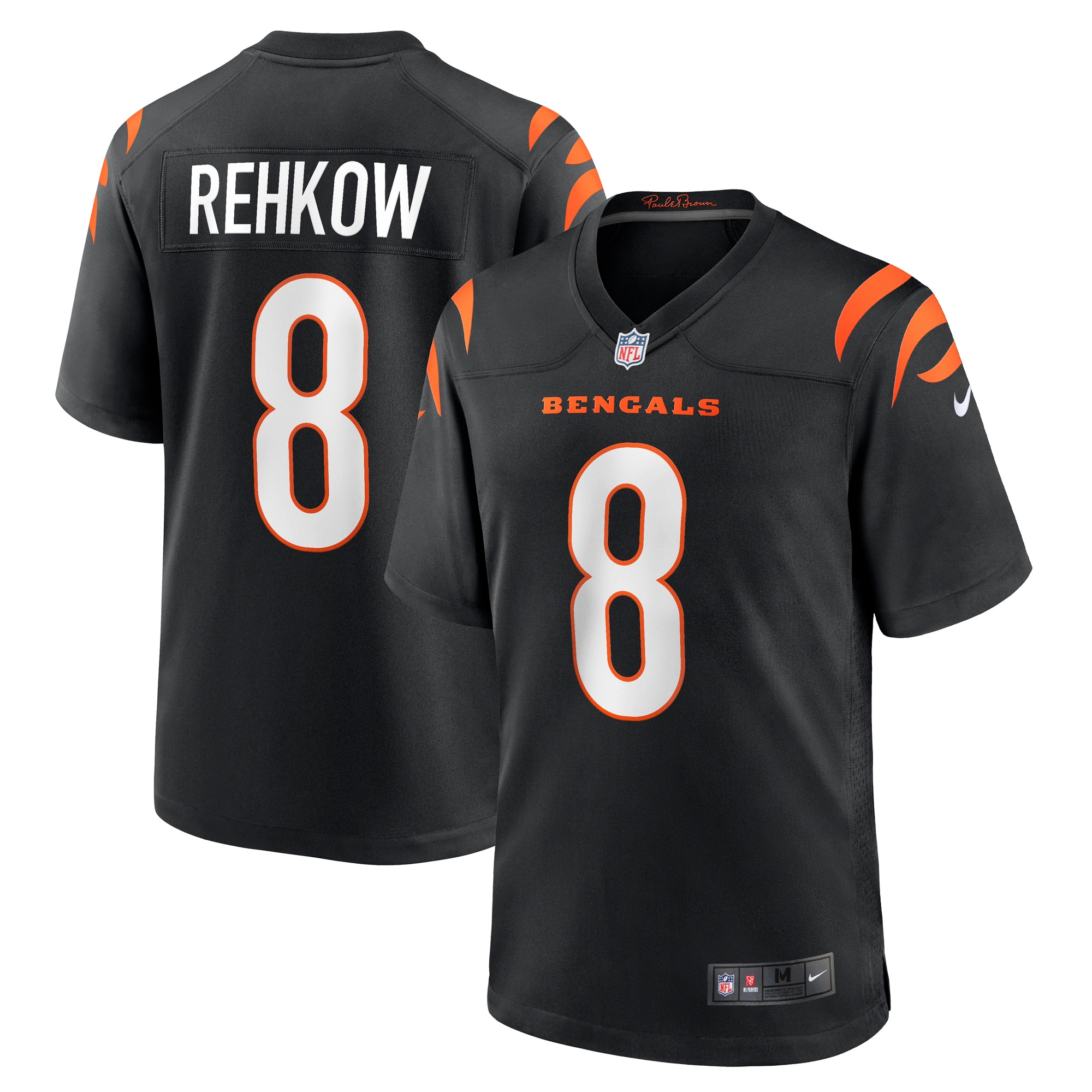 Men's Cincinnati Bengals Ryan Rehkow Black Game Jersey JS7178 Saliibo