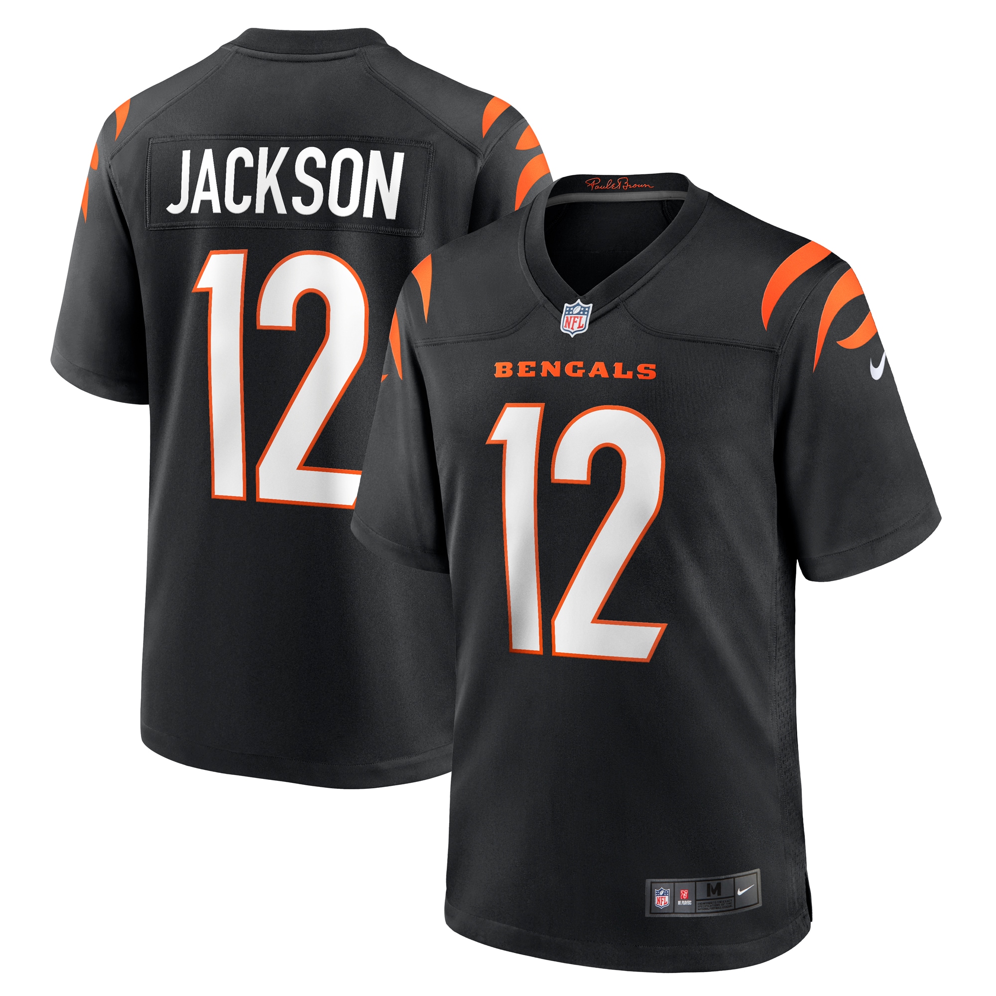 Men's Cincinnati Bengals Shedrick Jackson Black Team Game Jersey JS1754 Saliibo