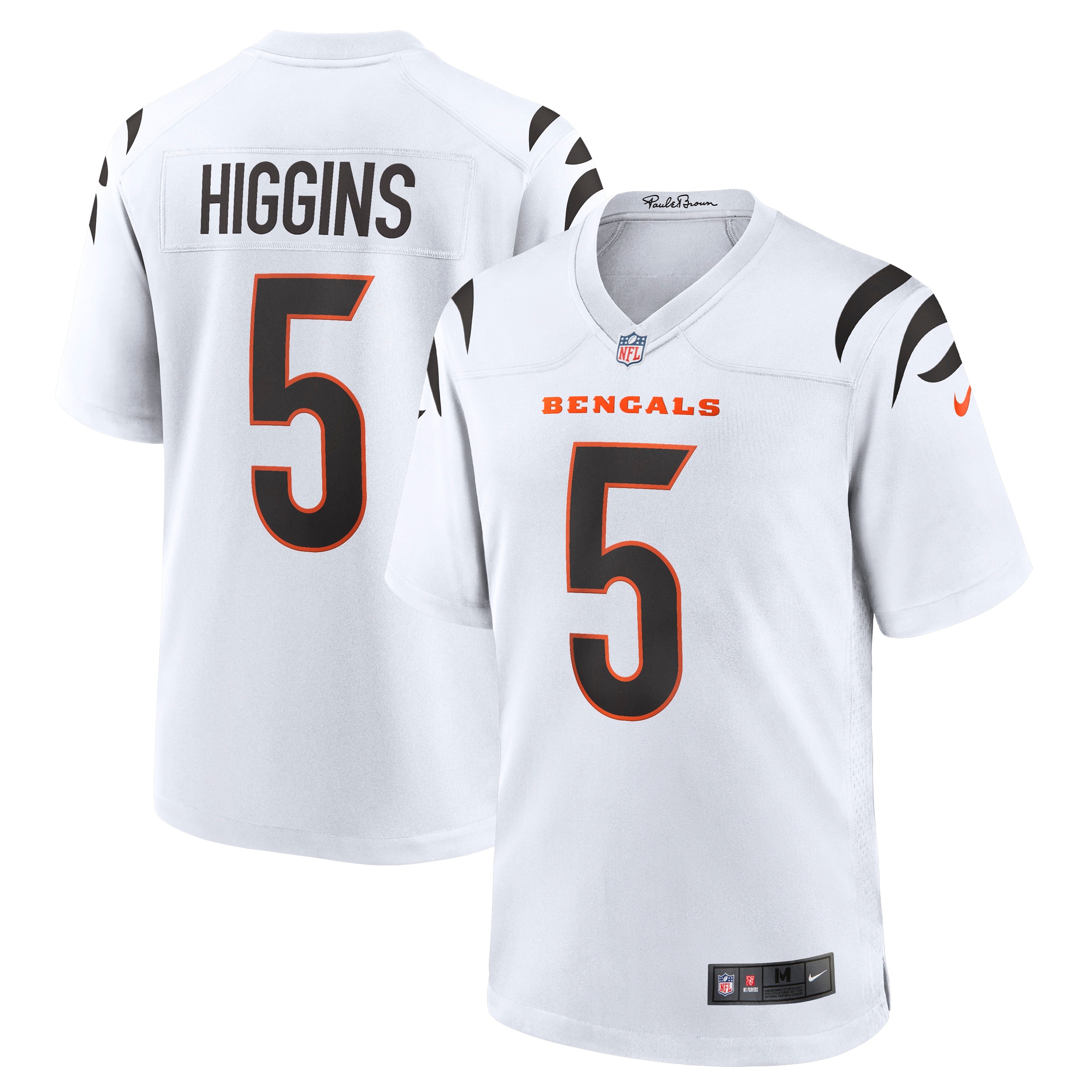 Men's Cincinnati Bengals Tee Higgins White Game Jersey JS6968 Saliibo