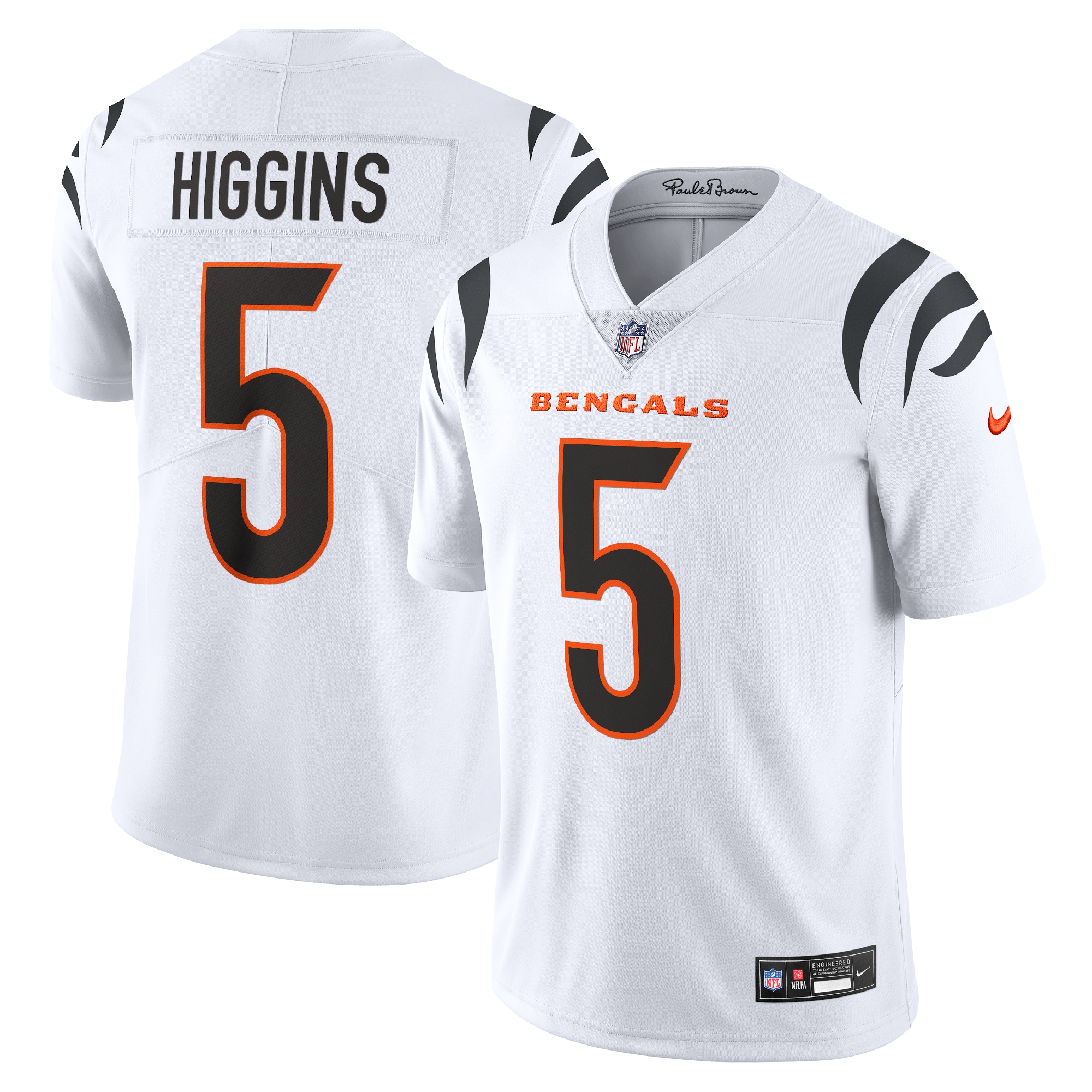 Men's Cincinnati Bengals Tee Higgins White Vapor Untouchable Limited Jersey JS6379 Saliibo