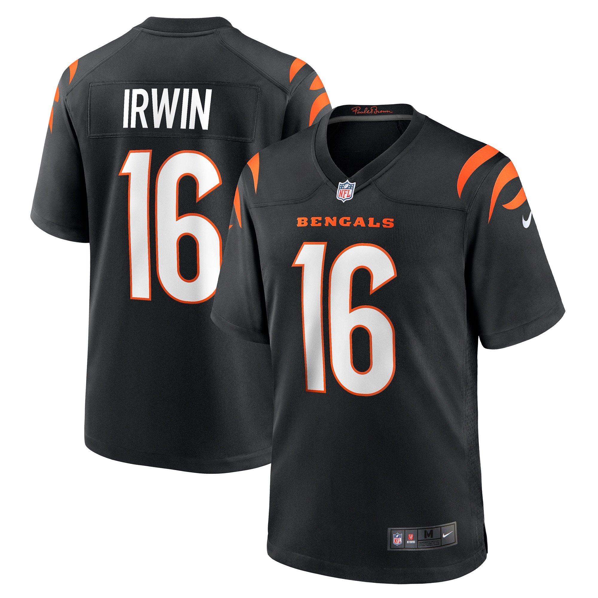 Men's Cincinnati Bengals Trenton Irwin Black Game Player Jersey JS9400 Saliibo