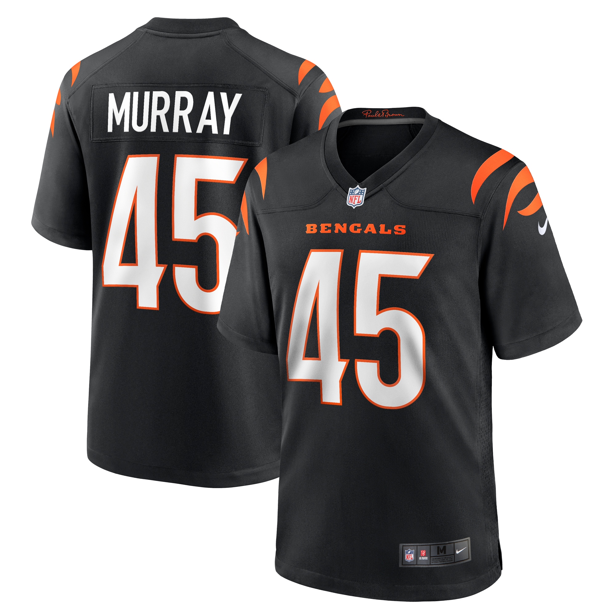 Men's Cincinnati Bengals Tyler Murray Black Team Game Jersey JS4928 Saliibo