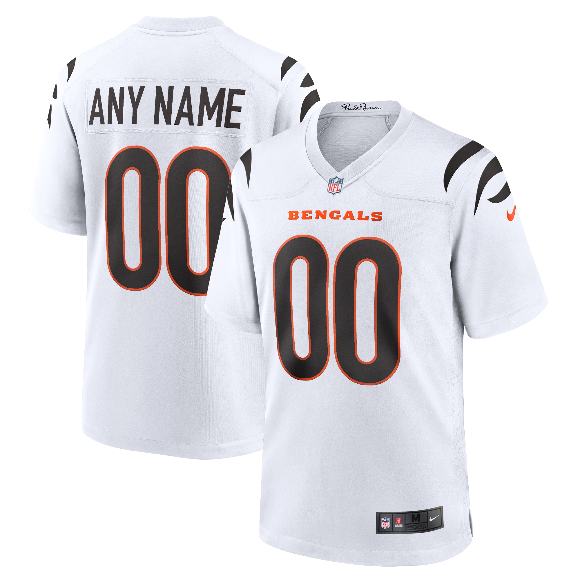 Men's Cincinnati Bengals White Game Custom Jersey JS4463 Saliibo