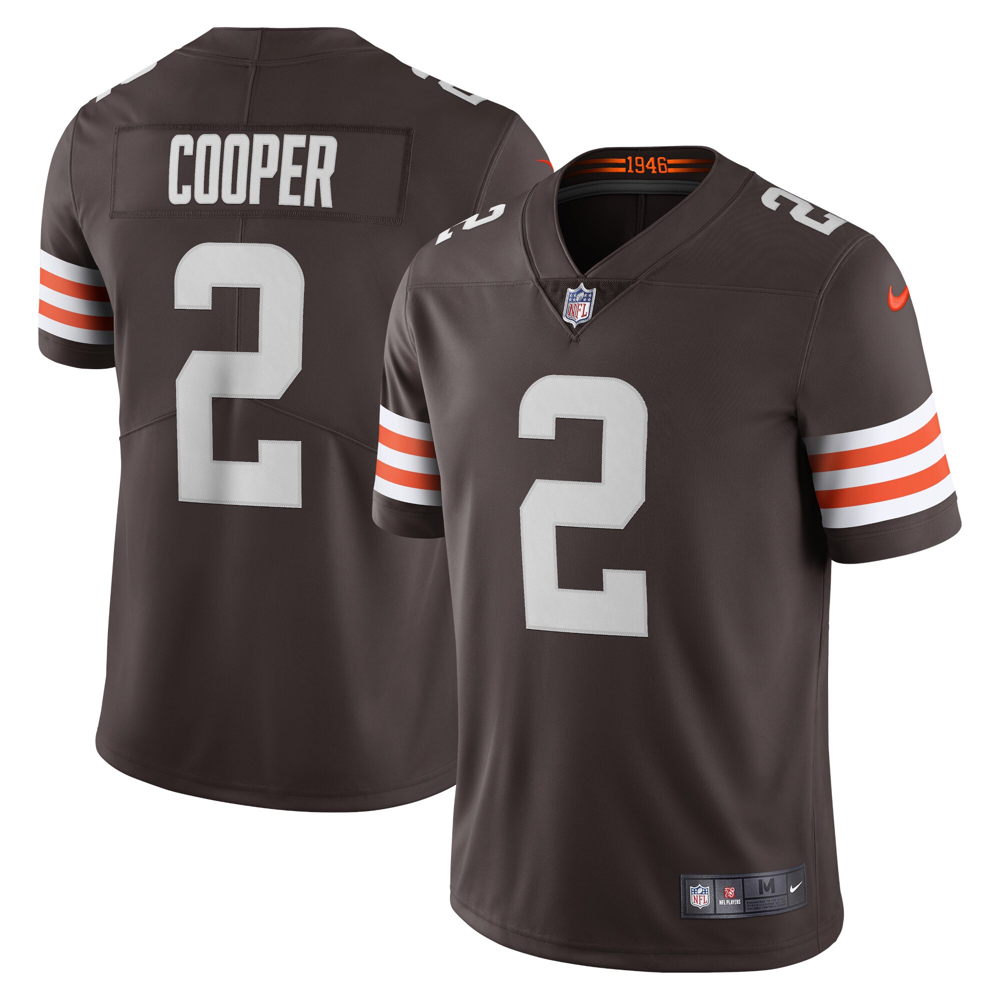 Men's Cleveland Browns Amari Cooper Brown Vapor Limited Jersey JS5214 Saliibo