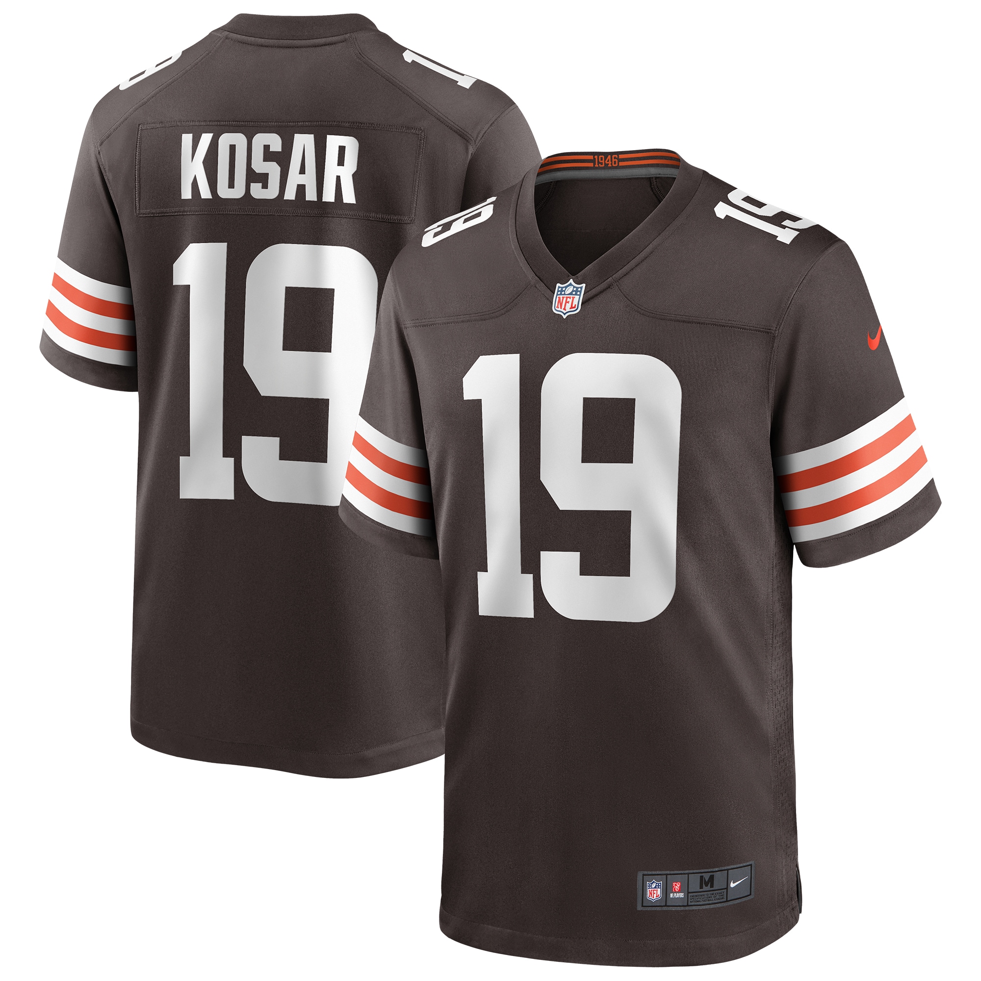 Men's Cleveland Browns Bernie Kosar Brown Game Retired Player Jersey JS1992 Saliibo