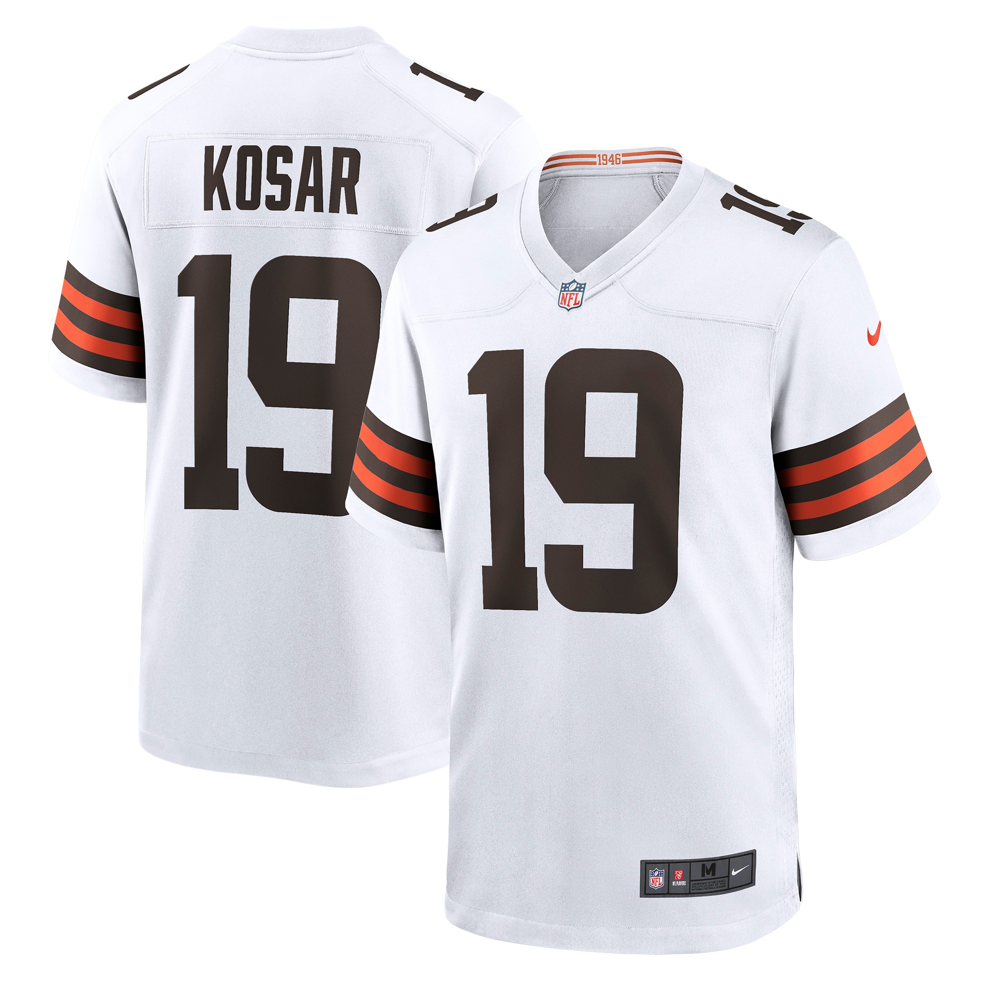 Men's Cleveland Browns Bernie Kosar White Retired Player Game Jersey JS1705 Saliibo