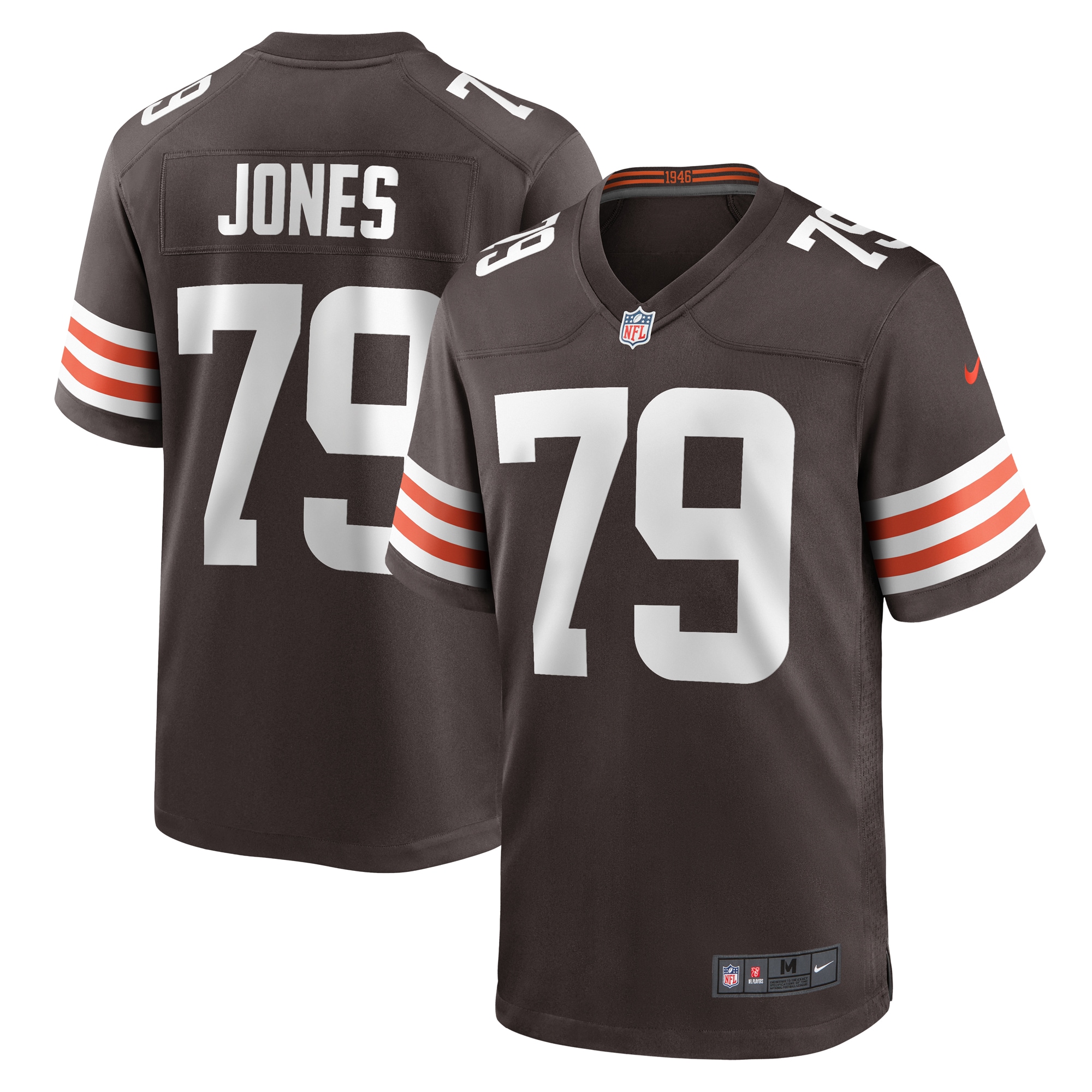 Men's Cleveland Browns Dawand Jones Brown Team Game Jersey JS2771 Saliibo