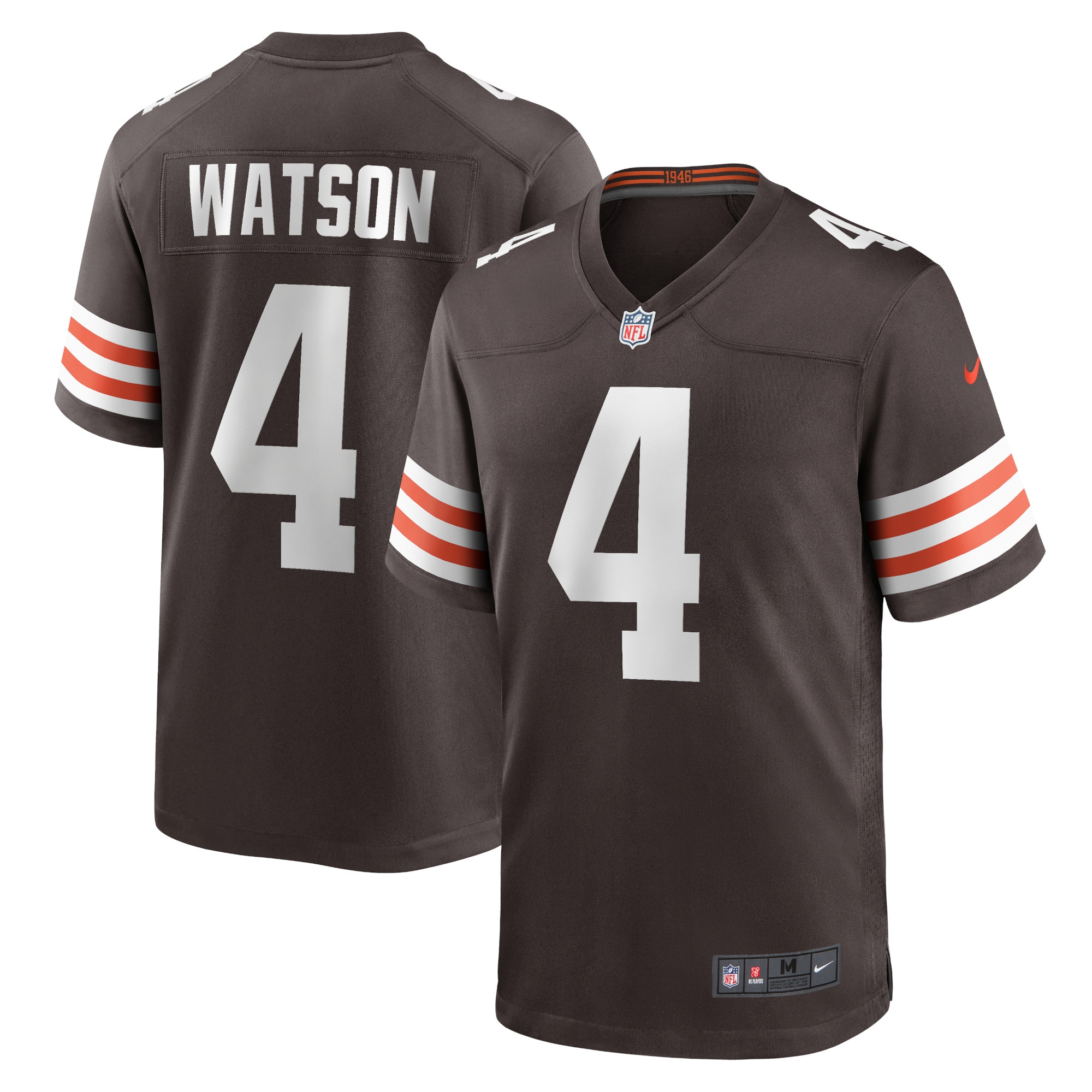 Men's Cleveland Browns Deshaun Watson Brown Game Jersey JS5464 Saliibo