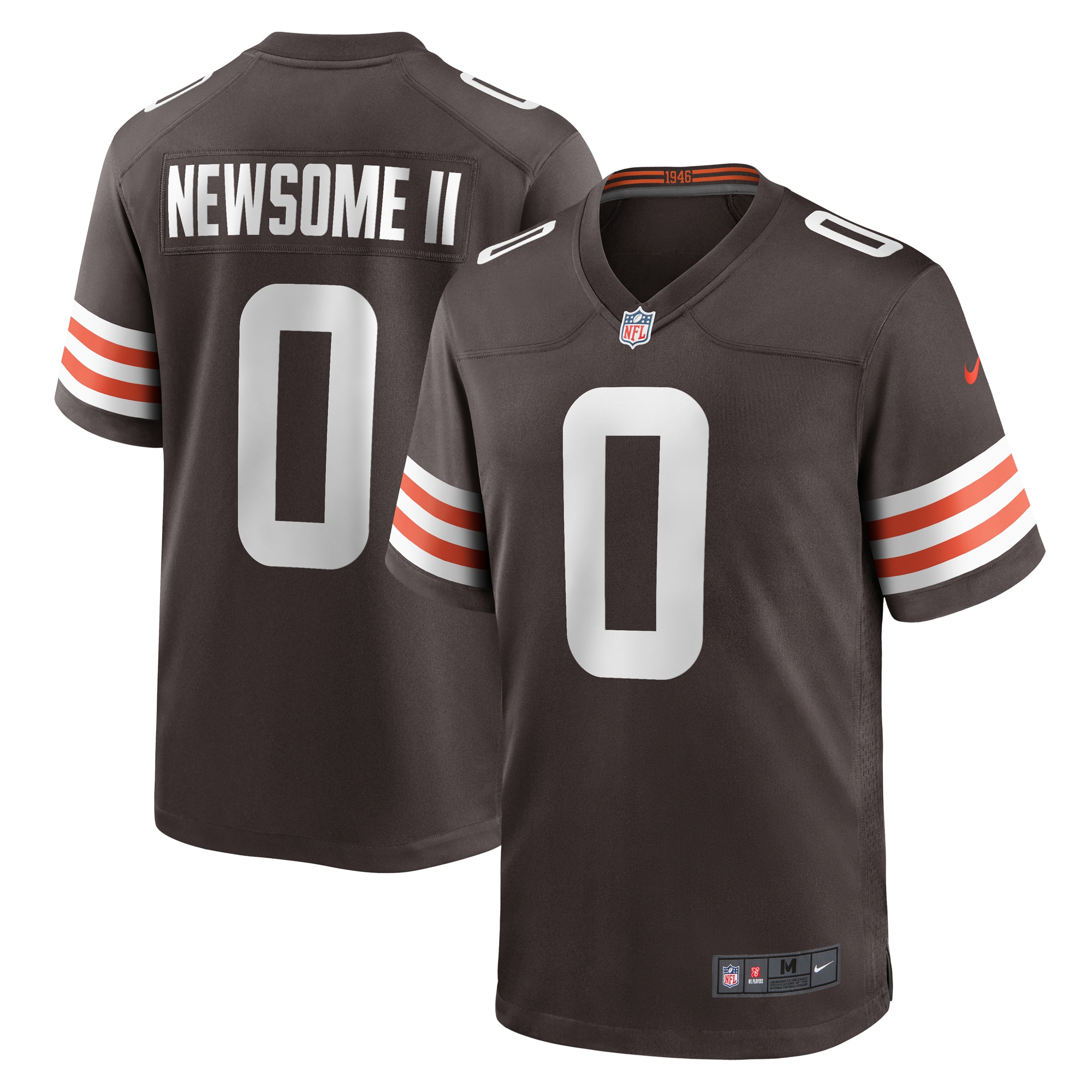 Men's Cleveland Browns Greg Newsome II Brown Team Game Jersey JS3339 Saliibo