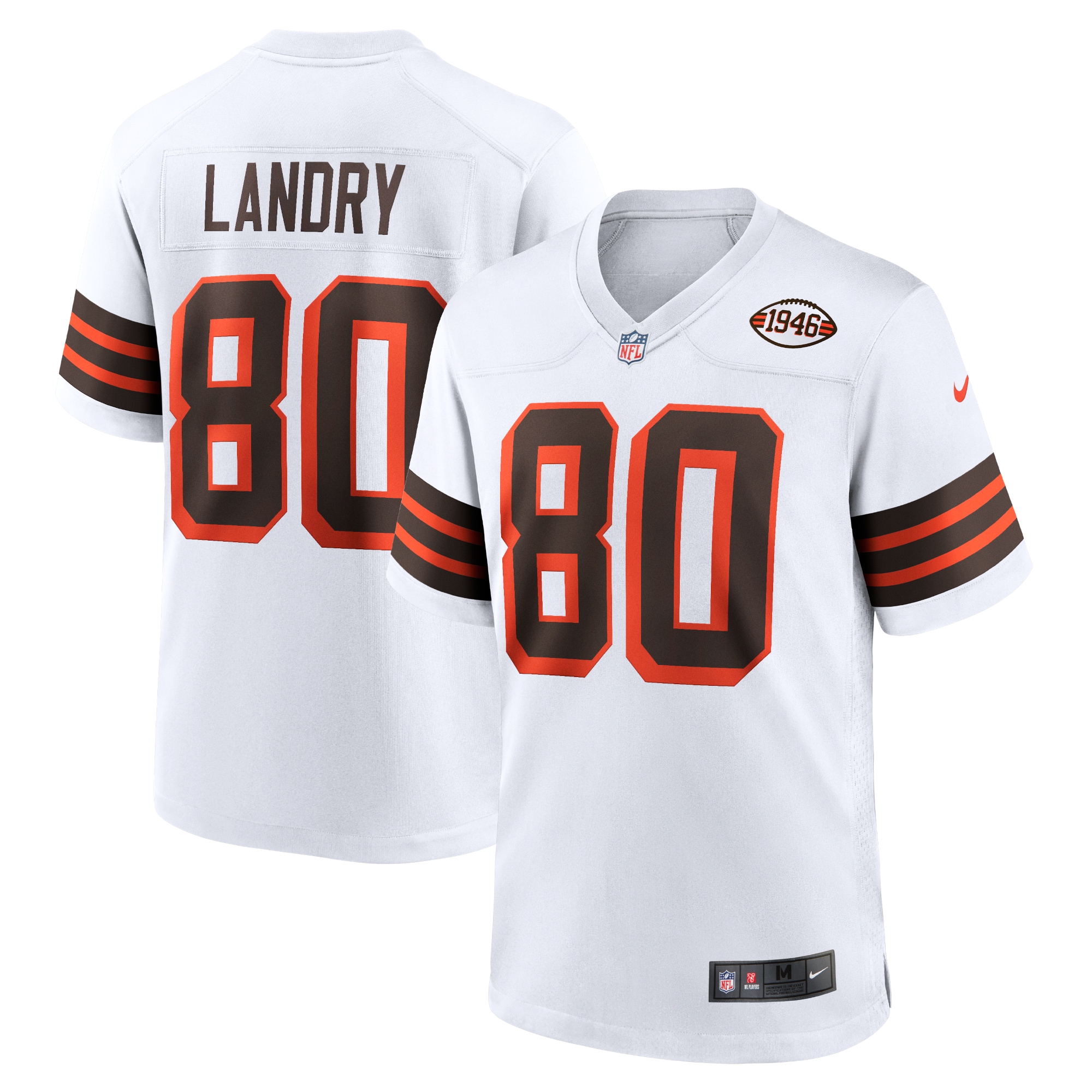 Men's Cleveland Browns Jarvis Landry White 1946 Collection Alternate Game Jersey JS6599 Saliibo
