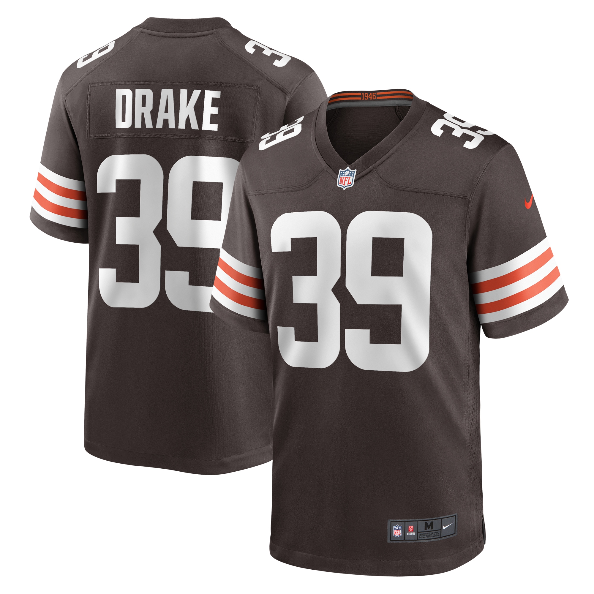 Men's Cleveland Browns Kenyan Drake Brown Game Jersey JS4818 Saliibo