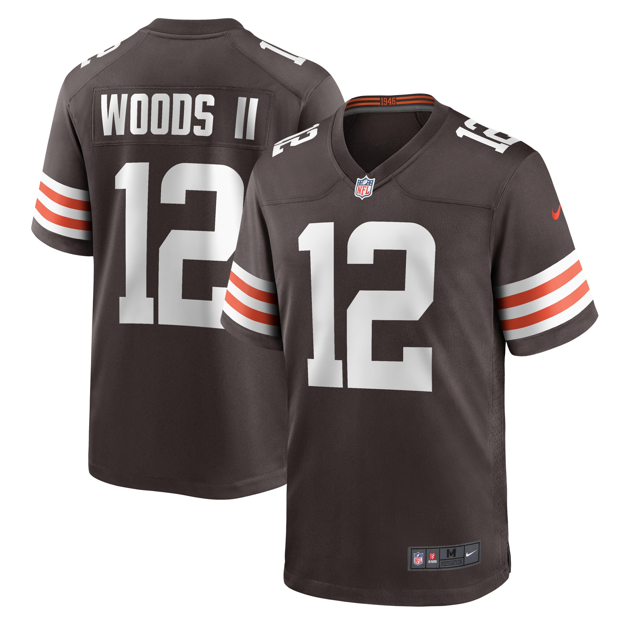 Men's Cleveland Browns Michael Woods II Brown Game Player Jersey JS4546 Saliibo