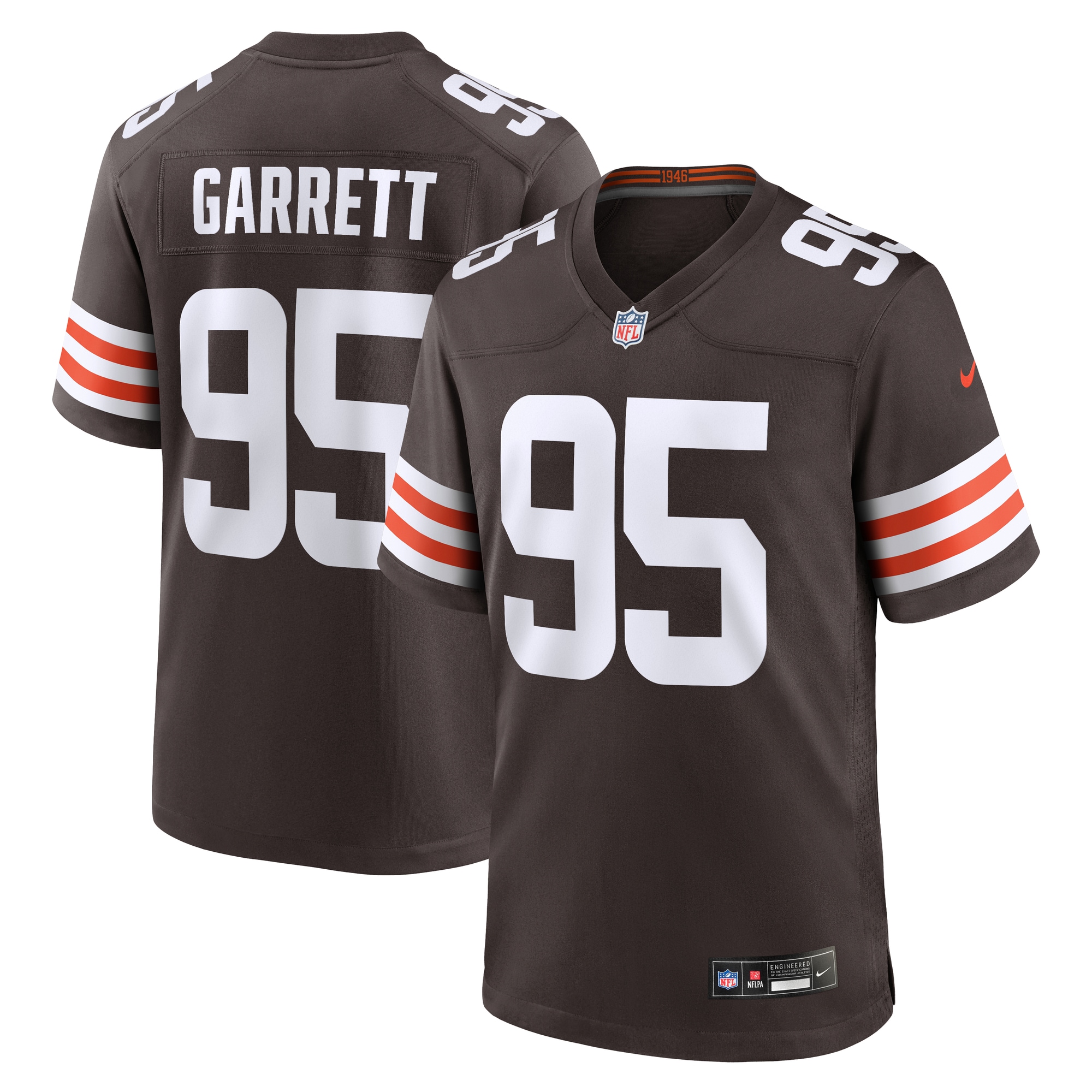Men's Cleveland Browns Myles Garrett Brown Team Game Jersey JS7533 Saliibo